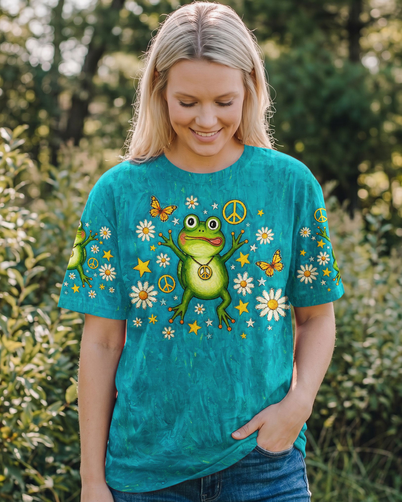 BE YOU THE WORLD WILL ADJUST FROG ALL OVER PRINT  - TLNO2804262
