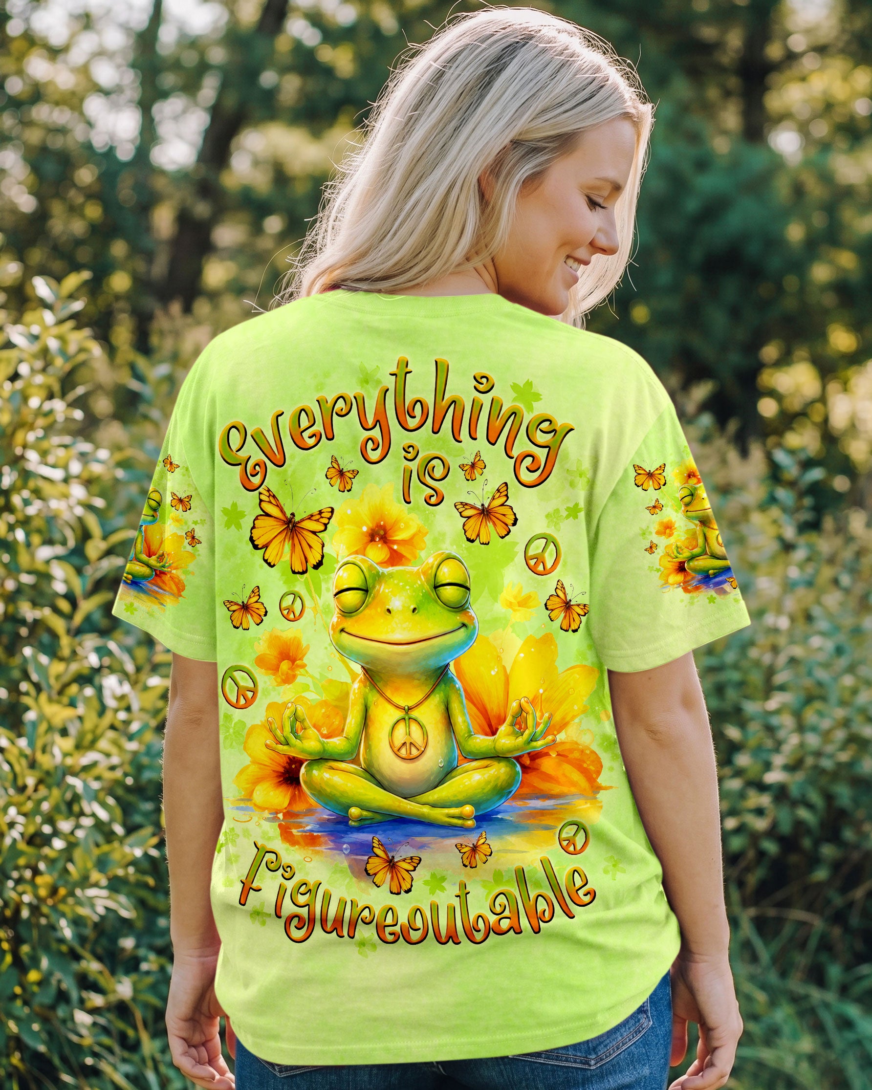 EVERYTHING IS FIGUREOUTABLE FROG ALL OVER PRINT  - TLNO1107261