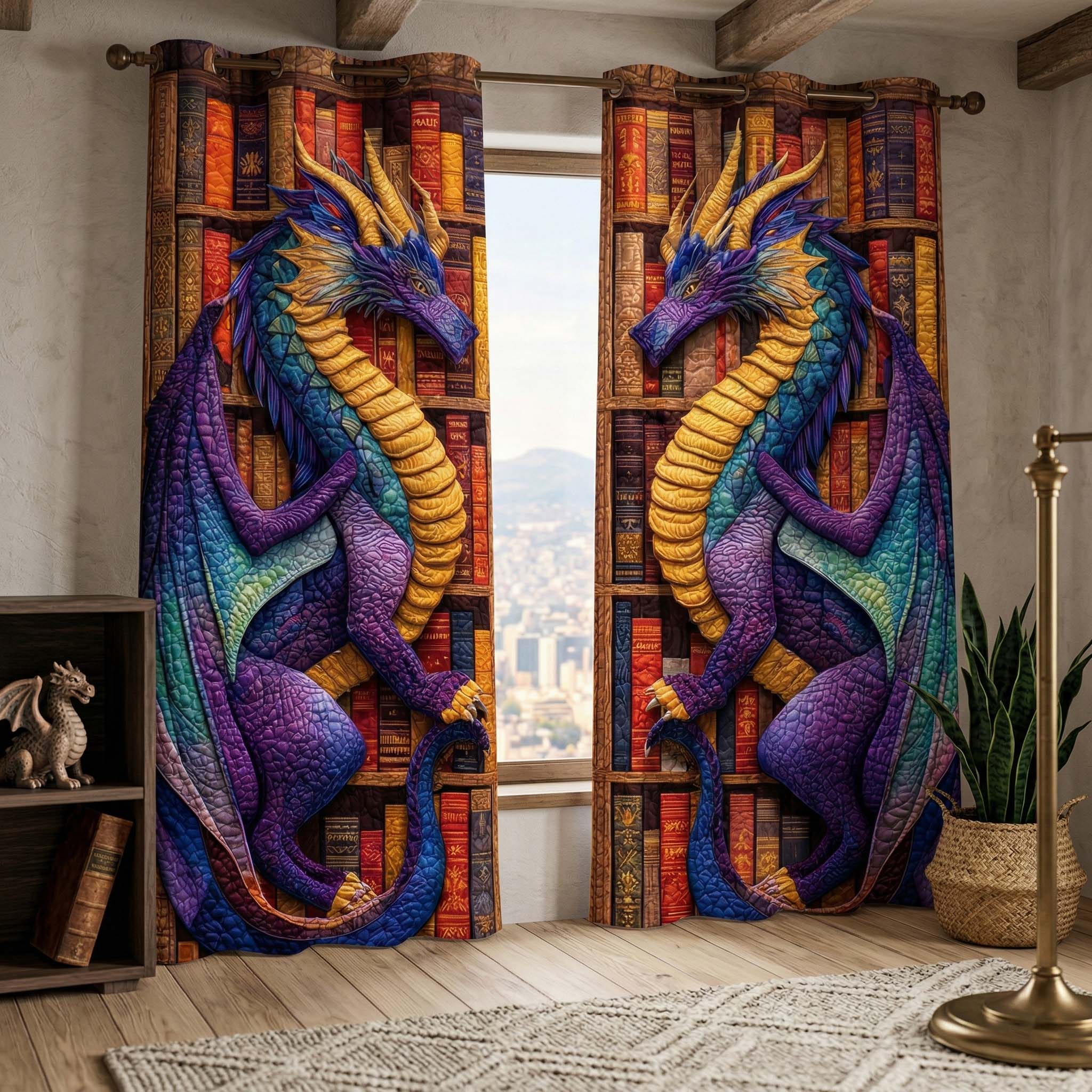 Amethyst Guardian Quilted Curtains GFTOQM3405