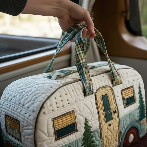      Vintage Camper Quilted Duffle Bag GFTOTP16154   