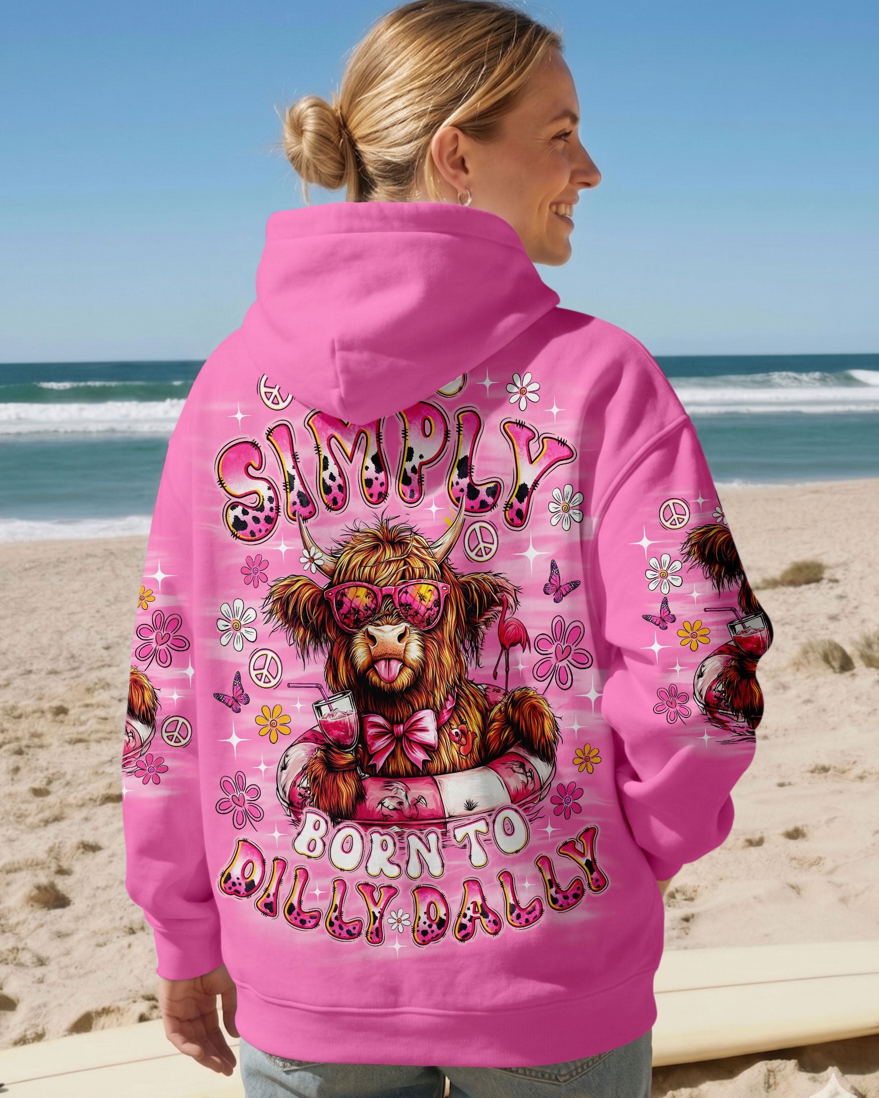 I WAS SIMPLY BORN TO DILLY DALLY COW  ALL OVER PRINT - TLNO1605262