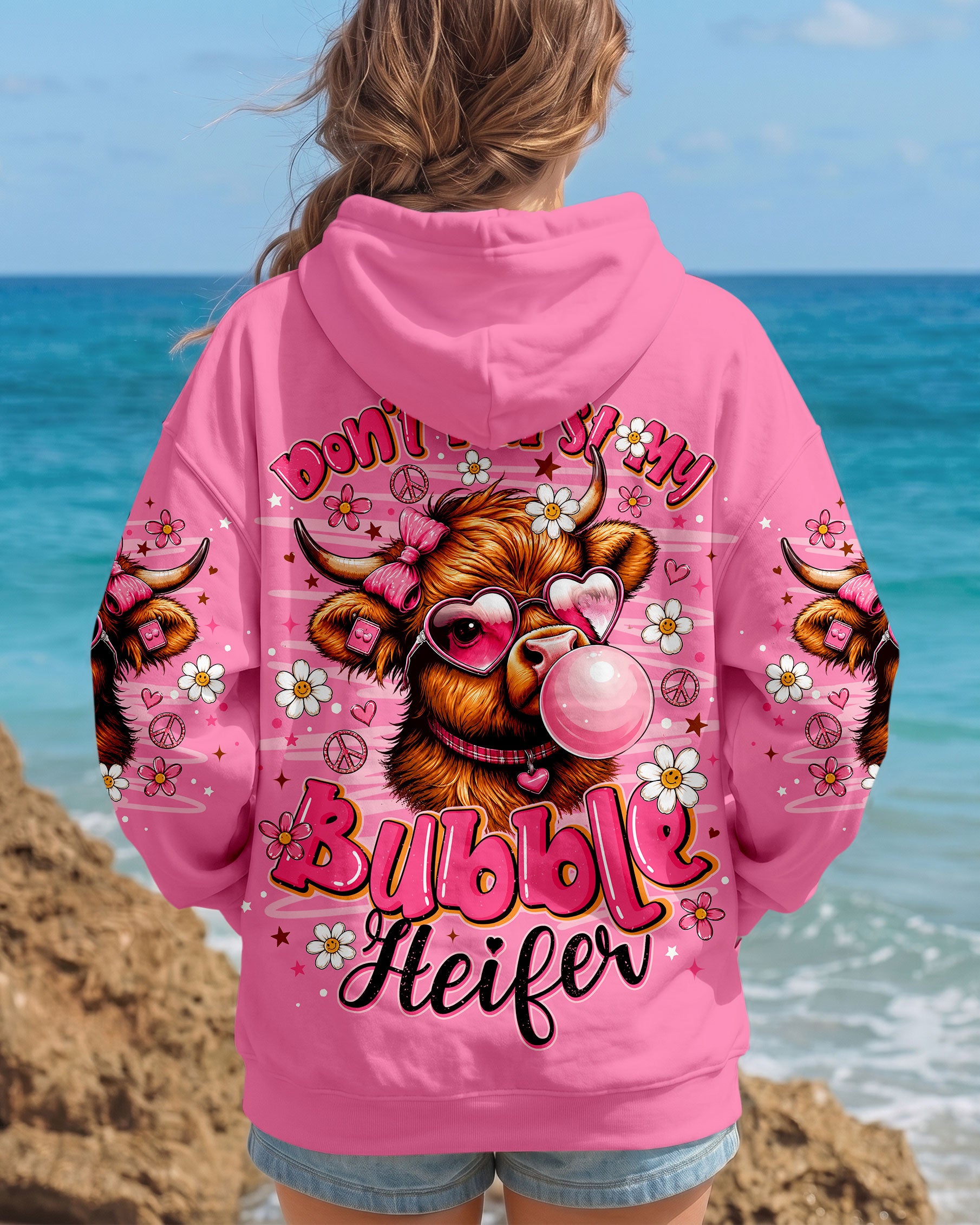 DON'T BURST MY BUBBLE  HEIFER COW ALL OVER PRINT - TLNO1106263