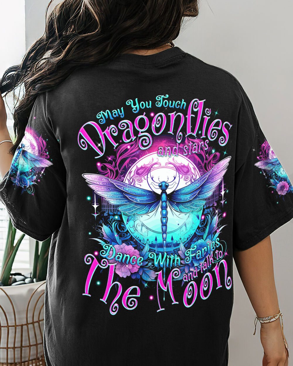 MAY YOU TOUCH DRAGONFLIES AND STARS ALL OVER PRINT - TYTM0308233
