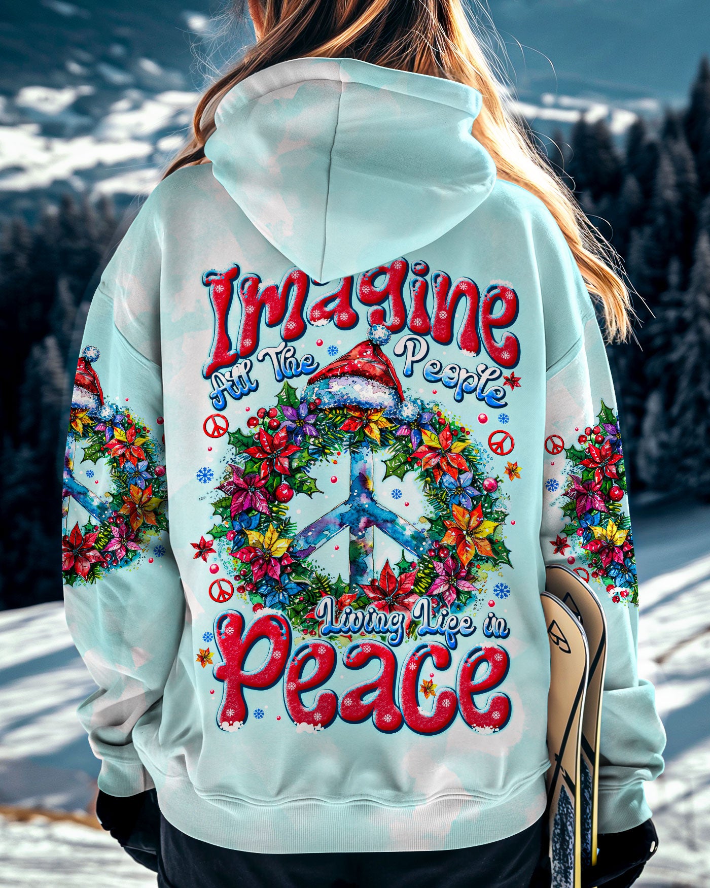 IMAGINE ALL THE PEOPLE LIVING LIFE IN PEACE CHRISTMAS ALL OVER PRINT - TYTM1010243