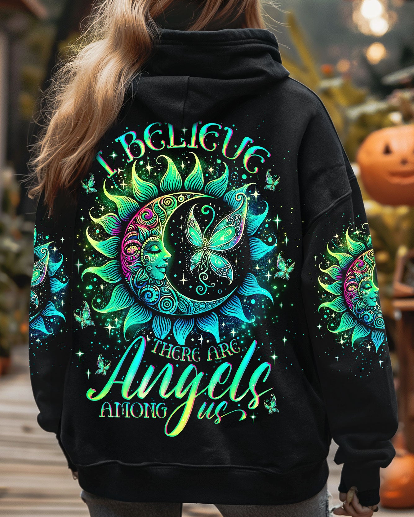 I BELIEVE THERE ARE ANGELS AMONG US SUN MOON ALL OVER PRINT - TLNO0910244