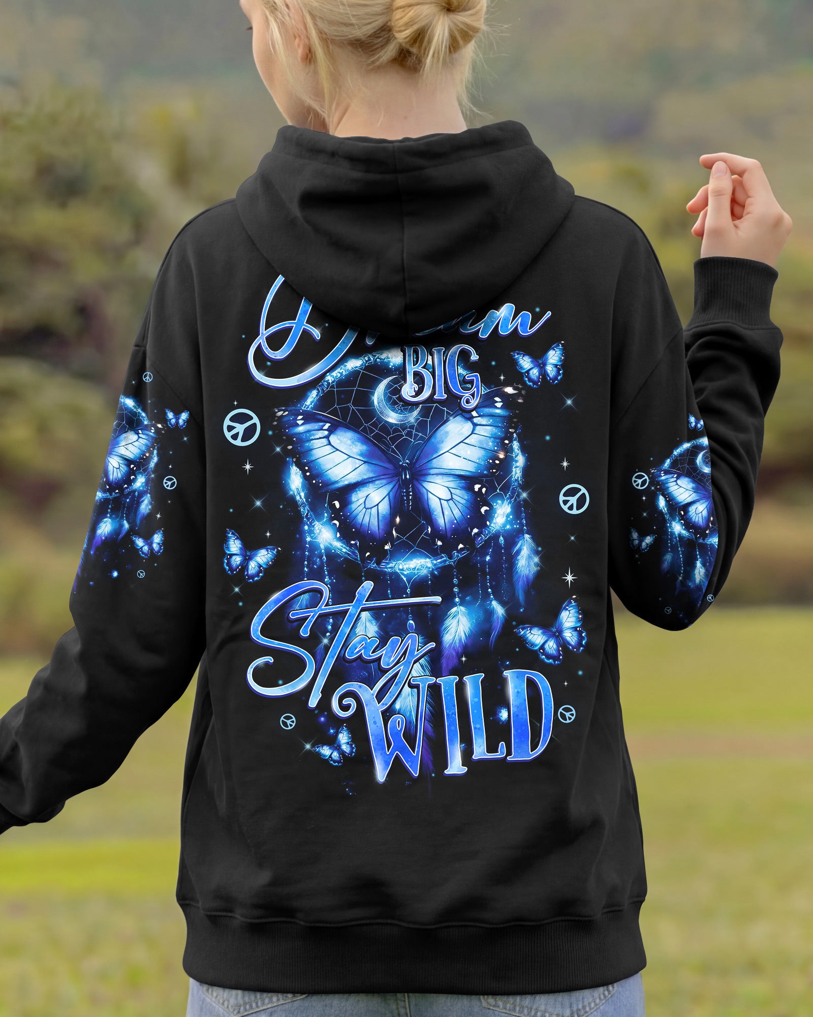 DREAM BIG STAY WILD BUTTERFLY ALL OVER PRINT  - TYTD0602251