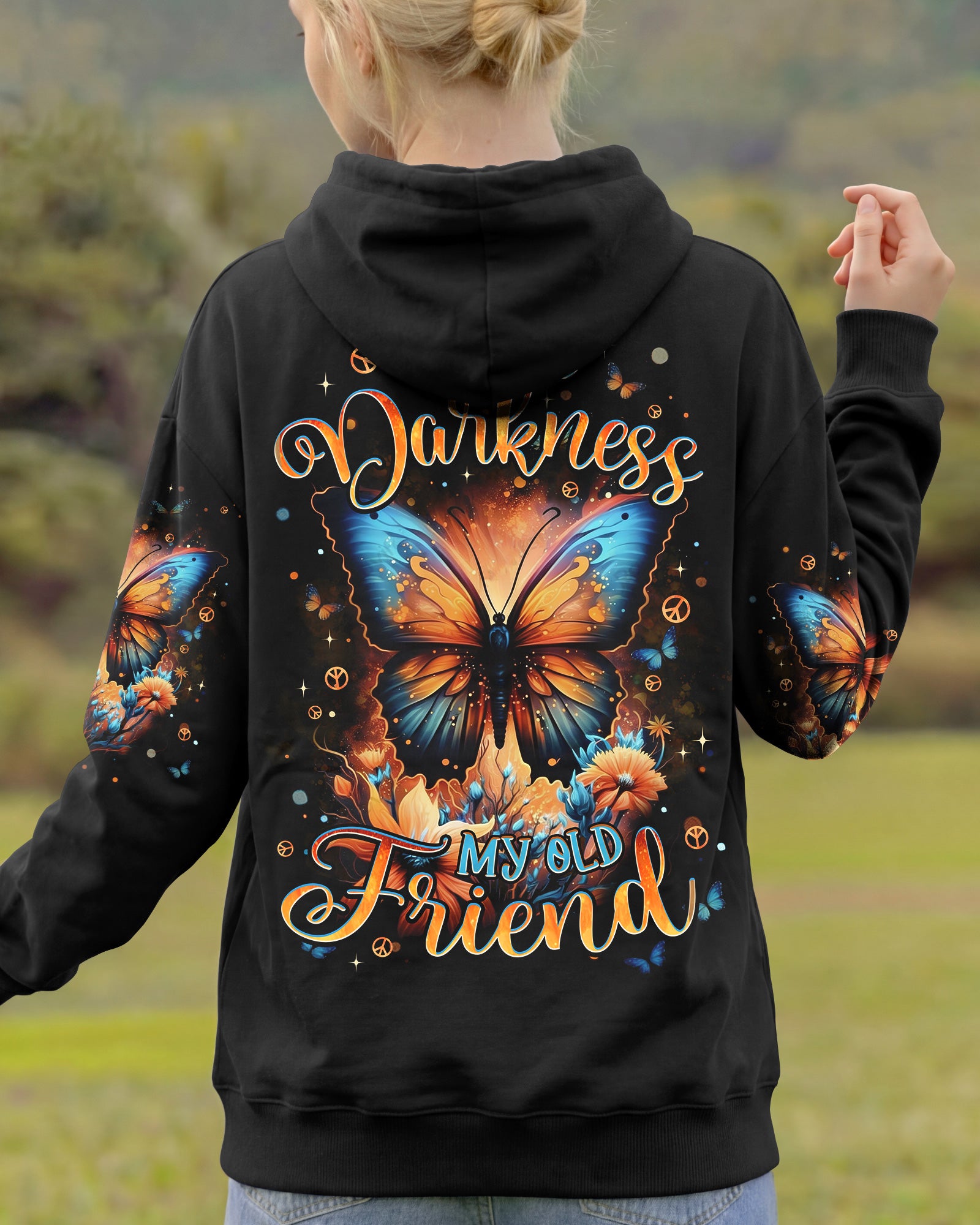 HELLO DARKNESS MY OLD FRIEND BUTTERFLY ALL OVER PRINT - TYPQ0302261