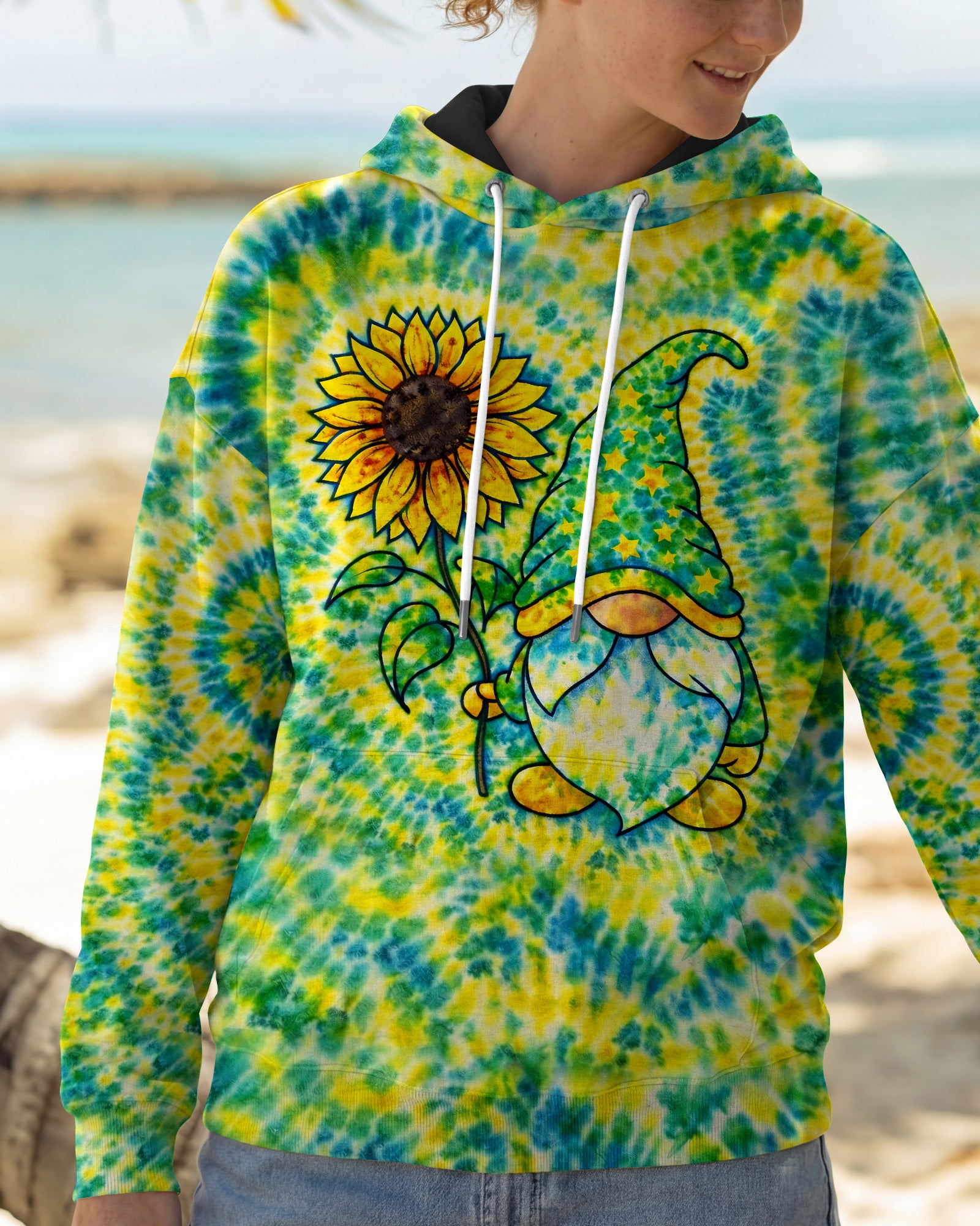 SUNFLOWER GNOME SWIRL ALL OVER PRINT - TLHN2403363