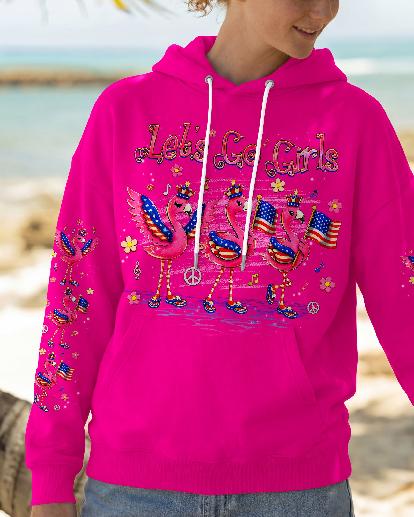 LET'S GO GIRLS FLAMINGO ALL OVER PRINT  - TLHG2703261