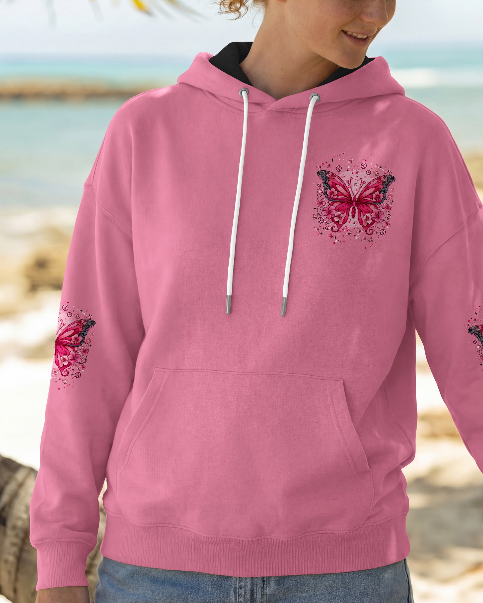 HAPPY MIND HAPPY LIFE BUTTERFLY ALL OVER PRINT - TYQY2602261