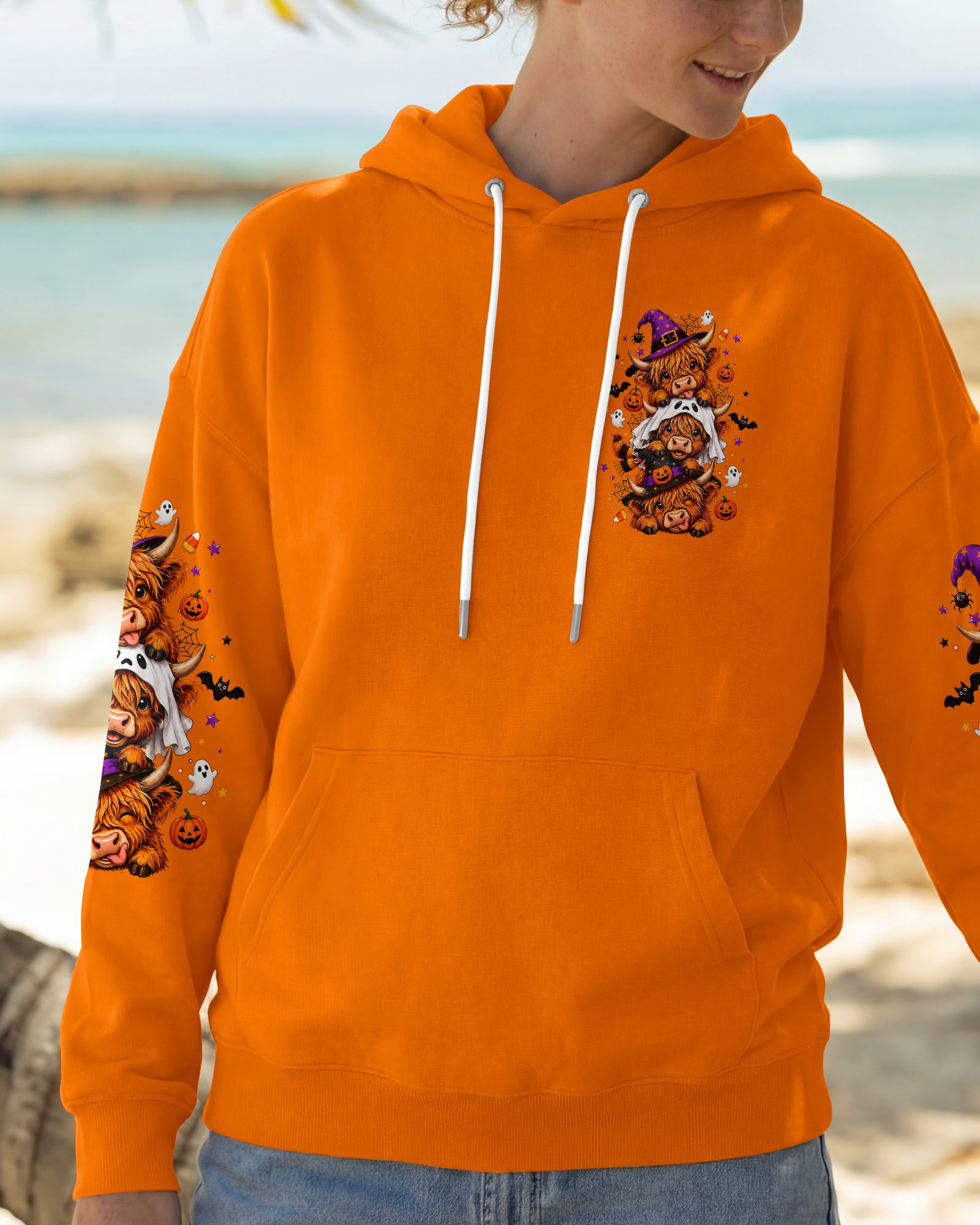 GOOD TIMES CRAZY FRIEND HIGHLAND COW HALLOWEEN ALL OVER PRINT - TLNO2307263