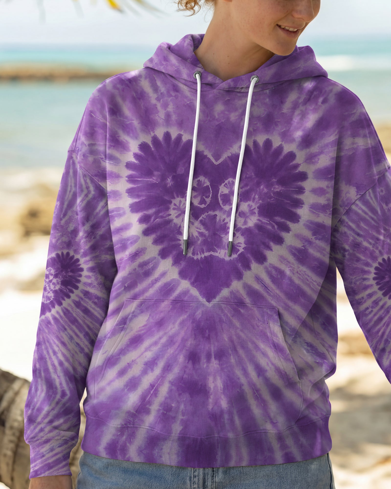 PURPLE PAW HEART ALL OVER PRINT - TYQY1003261