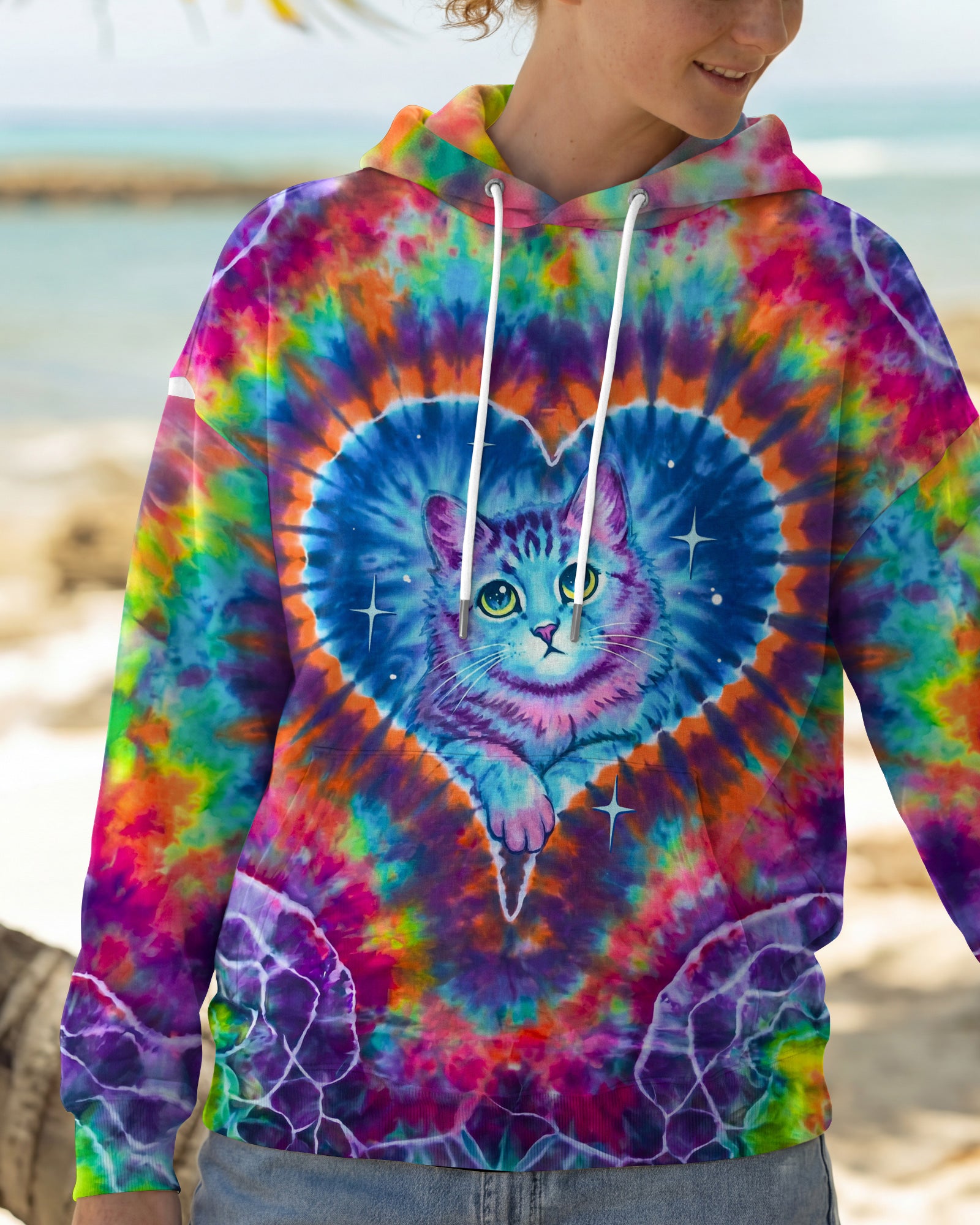 NEON DREAM CAT HEART ALL OVER PRINT – KM0405261