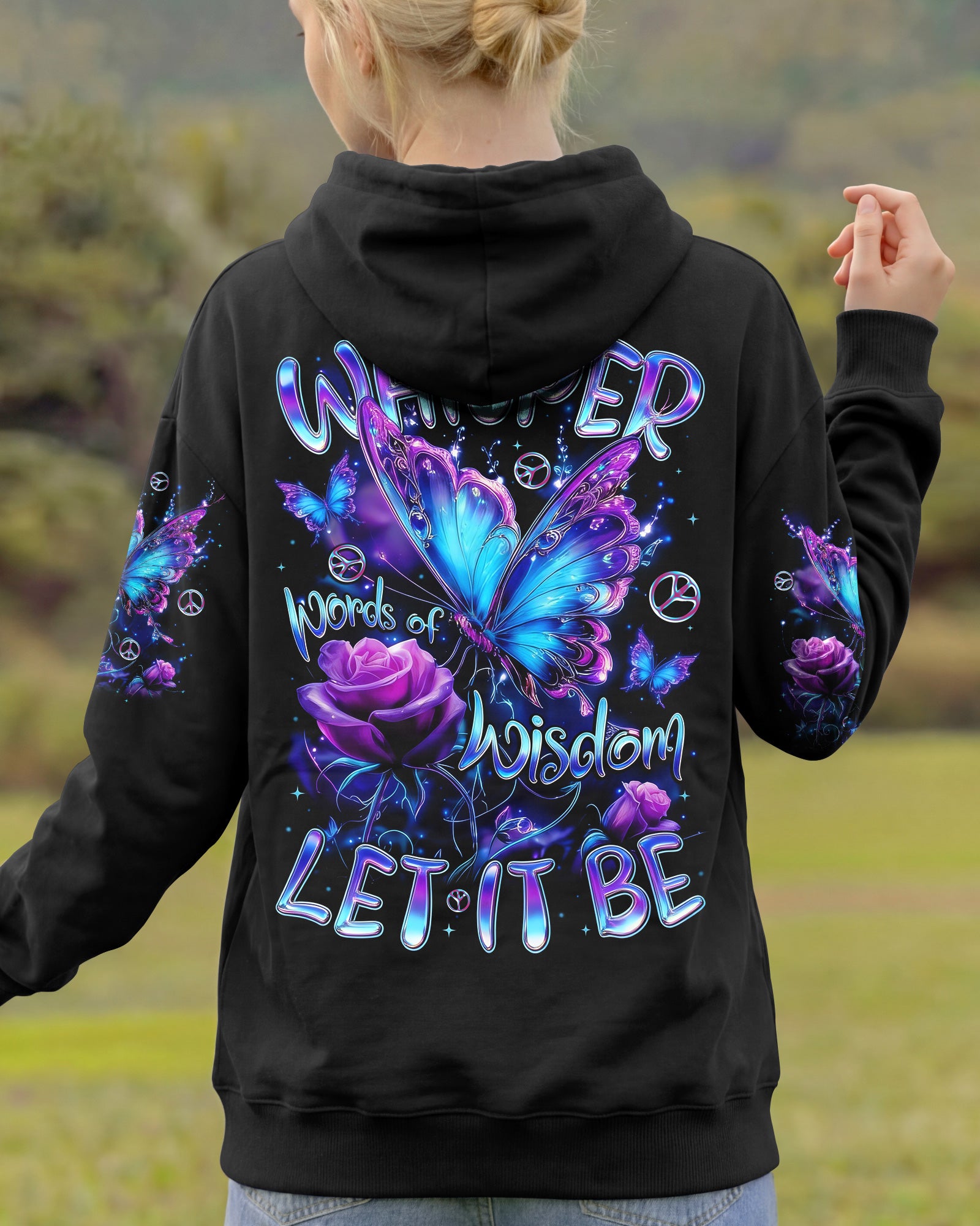 WHISPER WORDS OF WISDOM LET IT BE BUTTERFLY ALL OVER PRINT - TYTD2302261