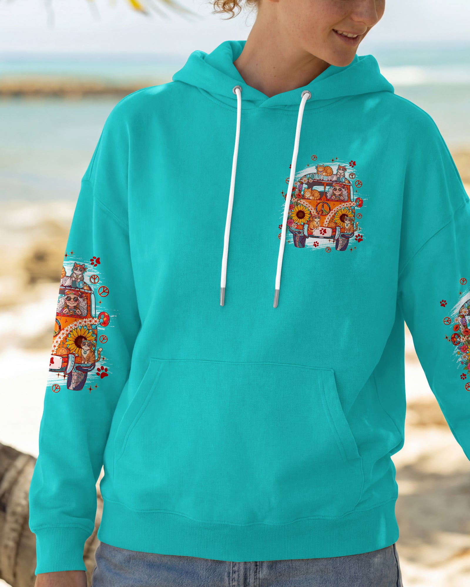 PEACE LOVE AND MEOW ALL OVER PRINT - TYPQ2107261