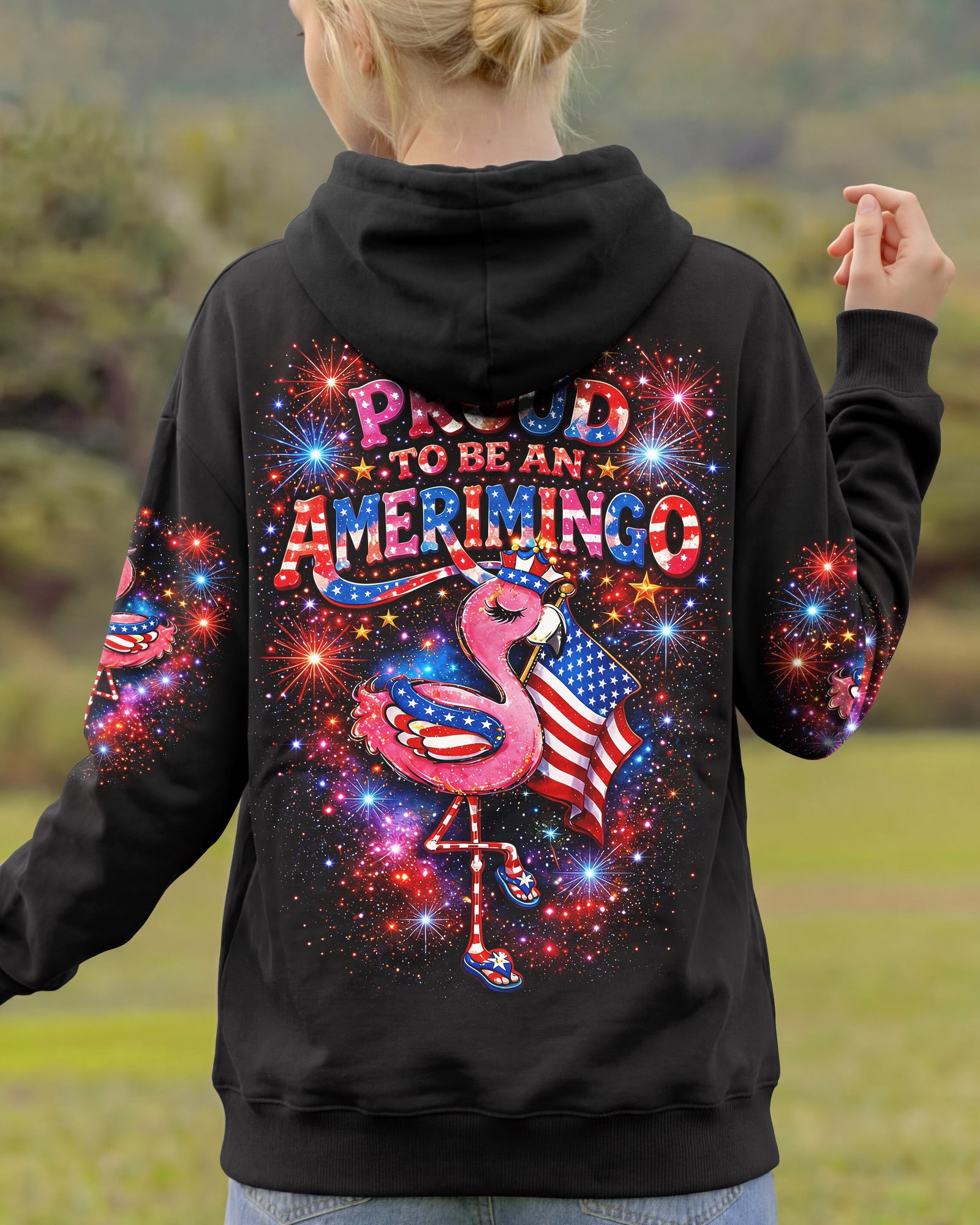 PROUD TO BE AN AMERIMINGO FLAMINGO ALL OVER PRINT - TLNO2303262