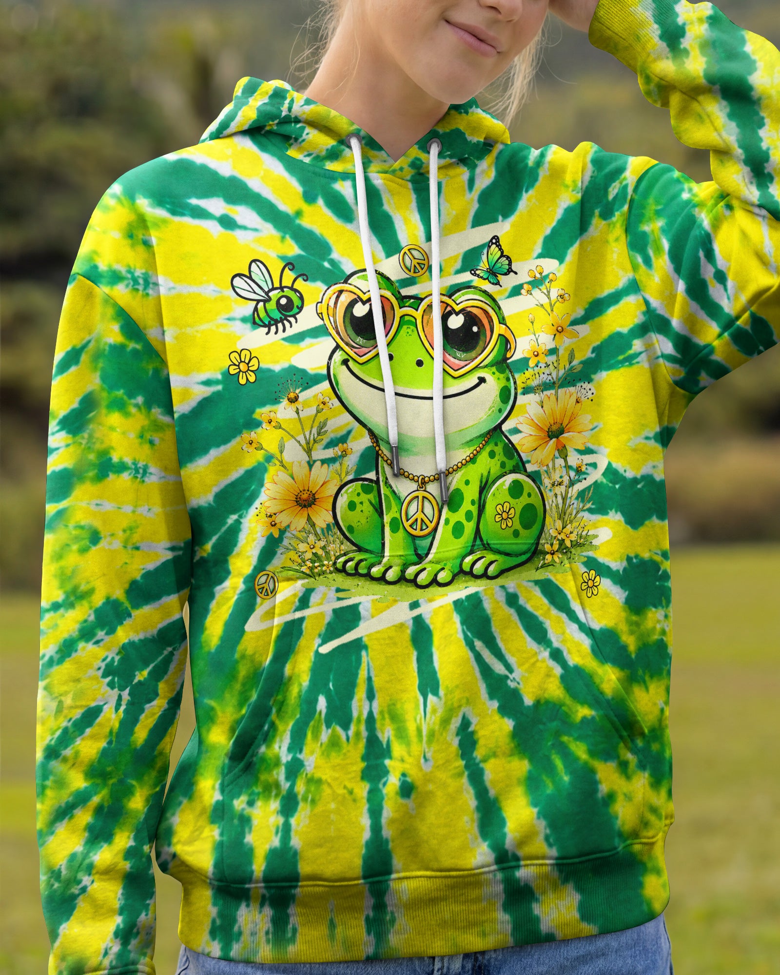 BE YOU HIPPIE FROG ALL OVER PRINT - TLHG2307264