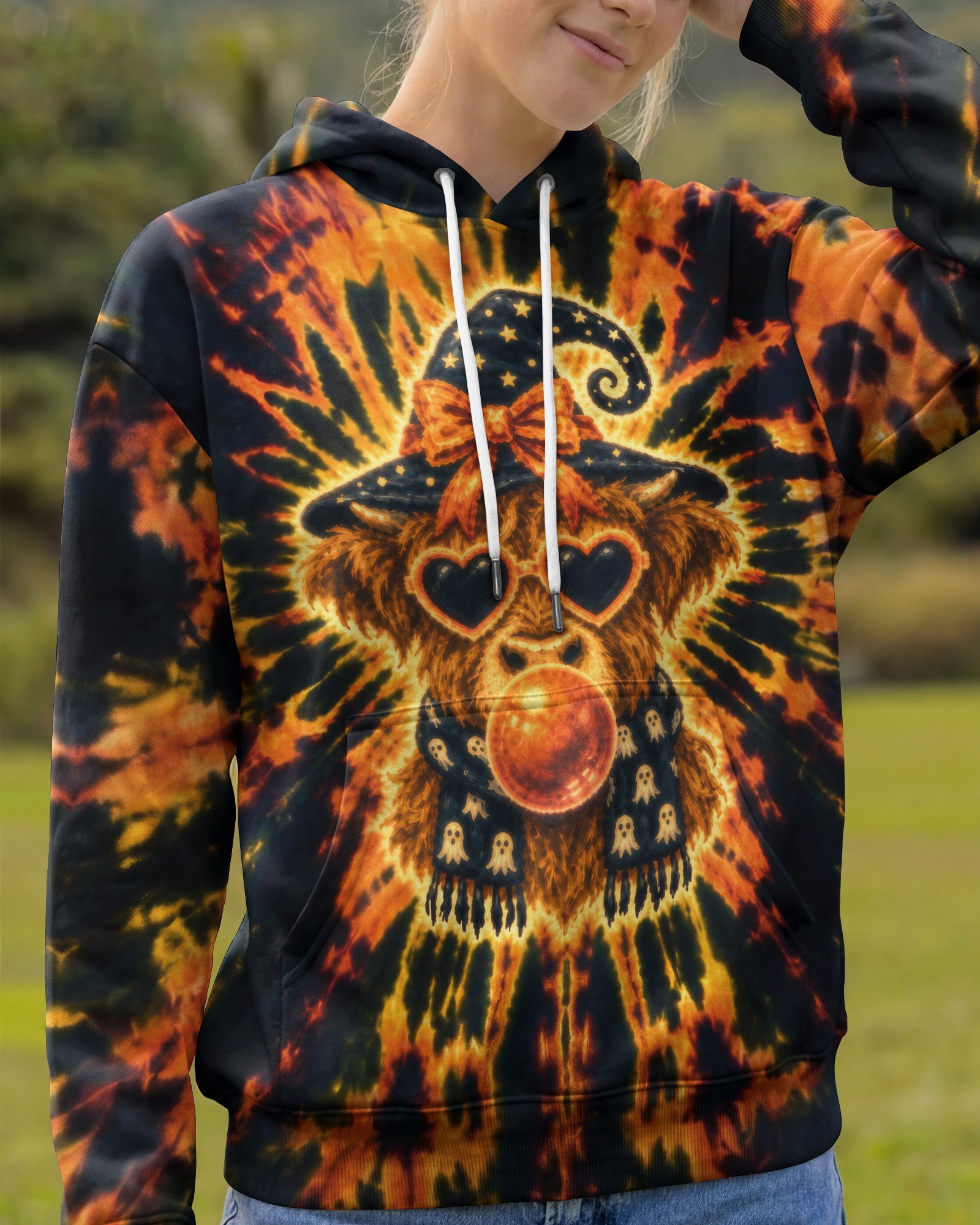 WITCHY HIGHLAND COW BUBBLEGUM ALL OVER PRINT – RI0807262