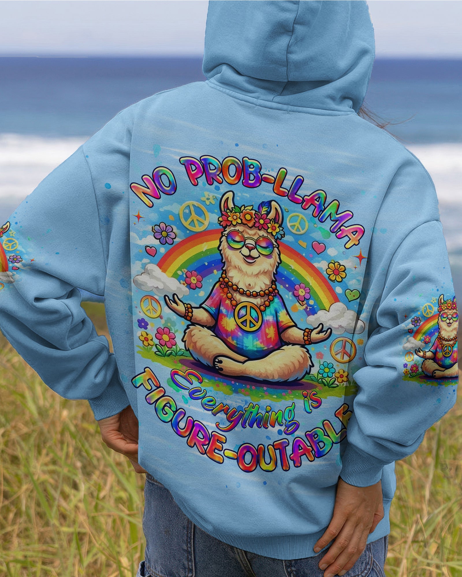 NO PROB-LLAMA ALL OVER PRINT - YHHG1102261