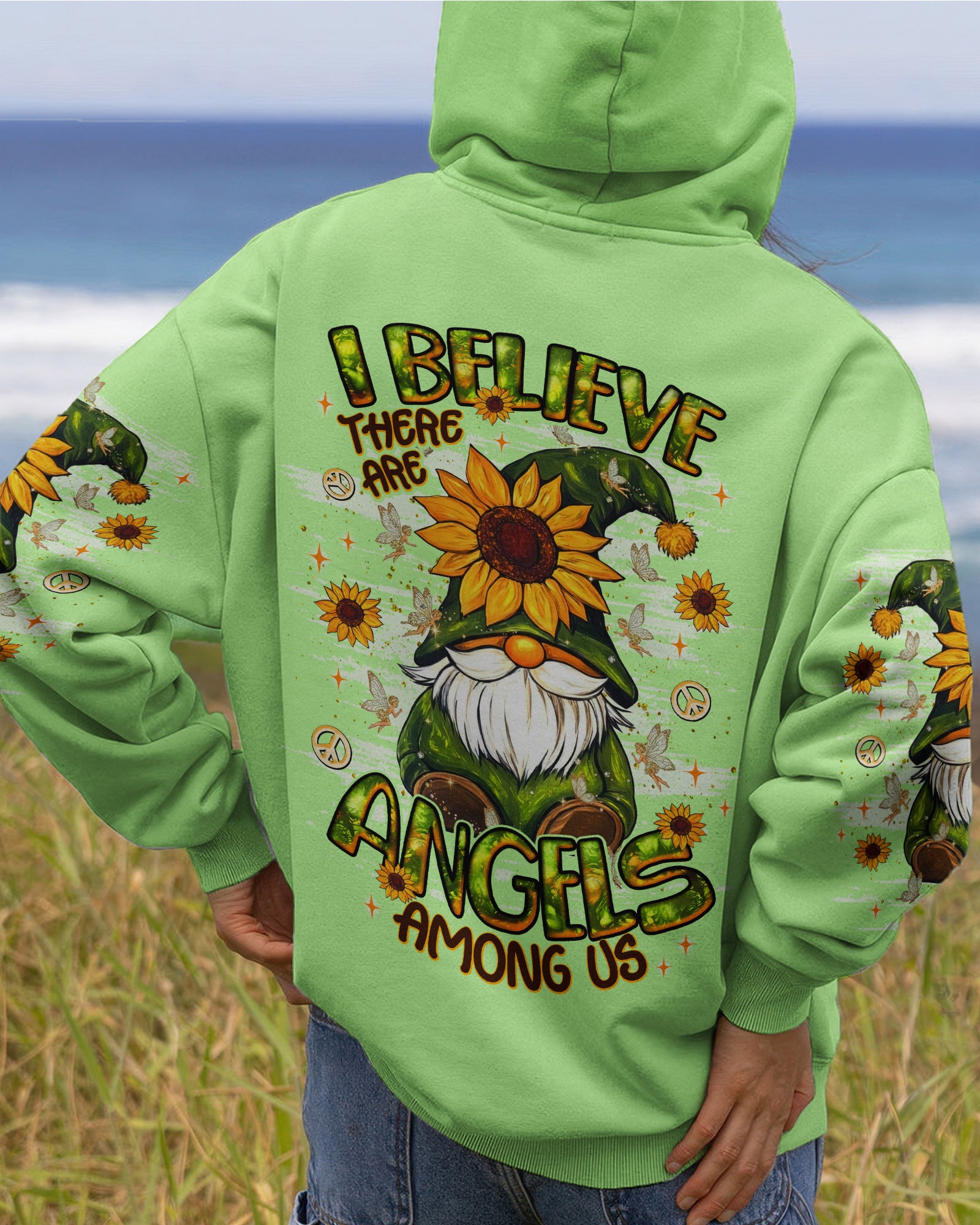 I BELIEVE THERE ARE ANGELS AMONG US GNOME  ALL OVER PRINT - TLNT0502261
