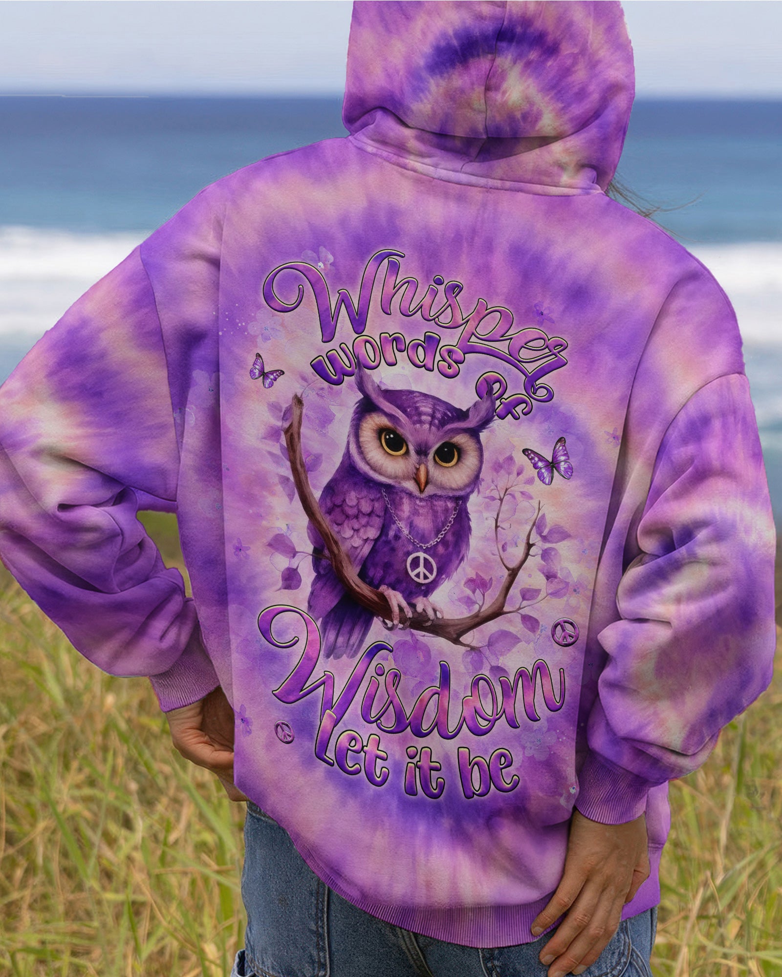 WHISPER WORDS OF WISDOM LET IT BE OWL ALL OVER PRINT - YHHG2702261