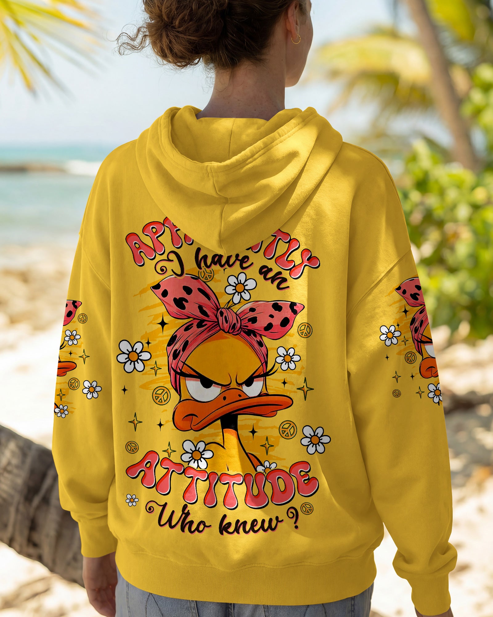 APPARENTLY I HAVE AN ATTITUDE WHO KNEW DUCK ALL OVER PRINT - TLTW0403261