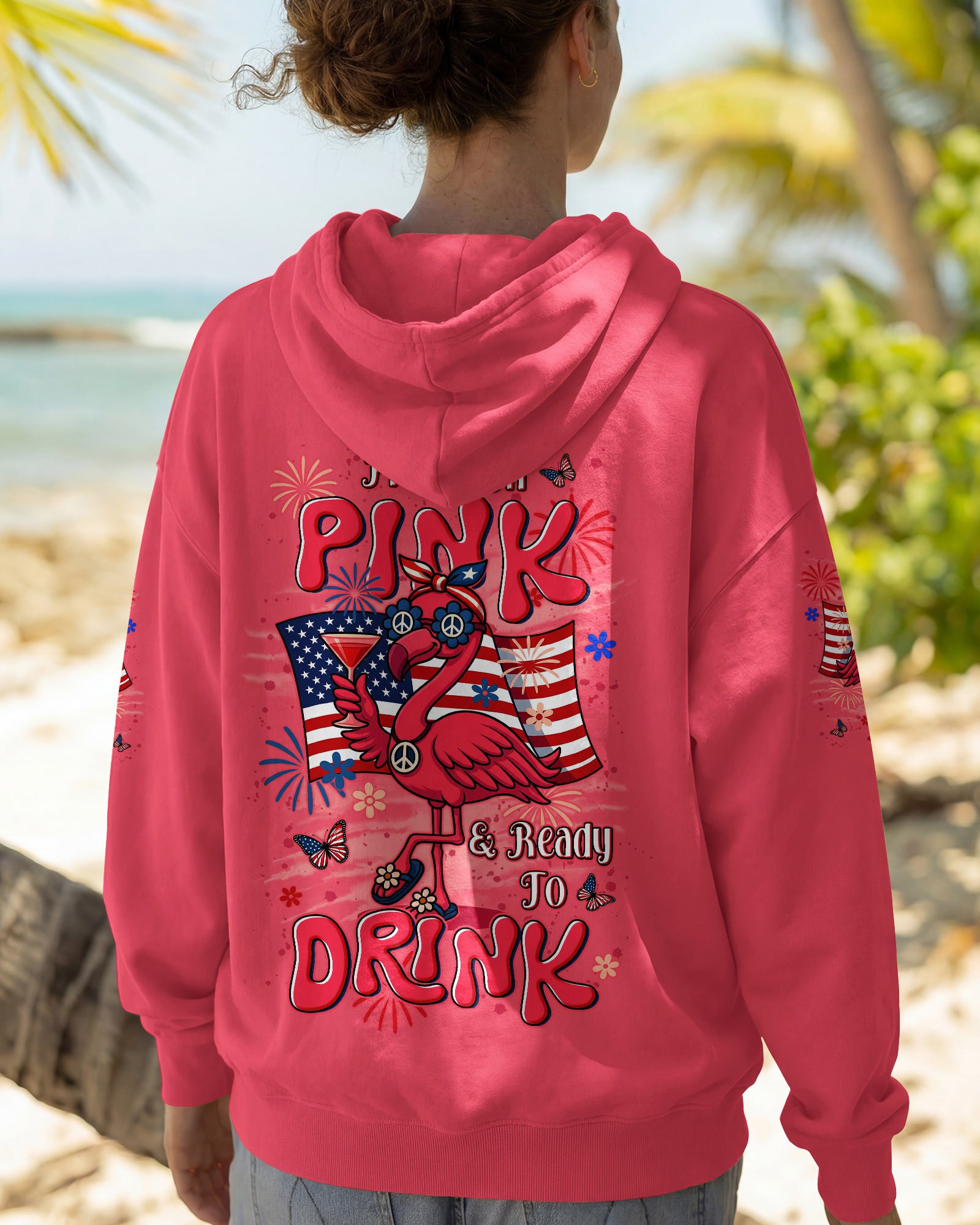 PRETTY IN PINK FLAMINGO ALL OVER PRINT - TYLN3003262