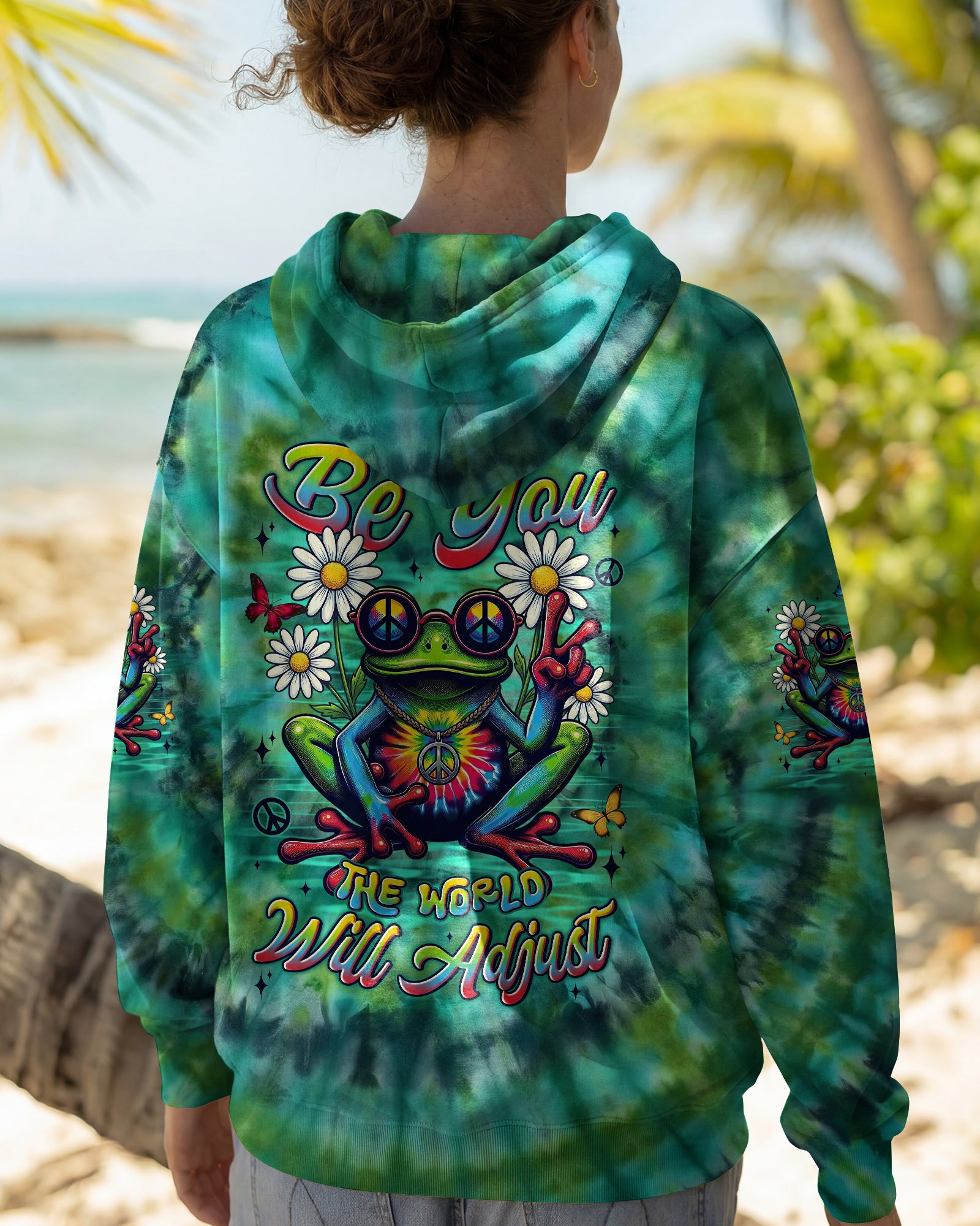 BE YOU THE WORLD WILL ADJUST FROG ALL OVER PRINT - TYLN1303263