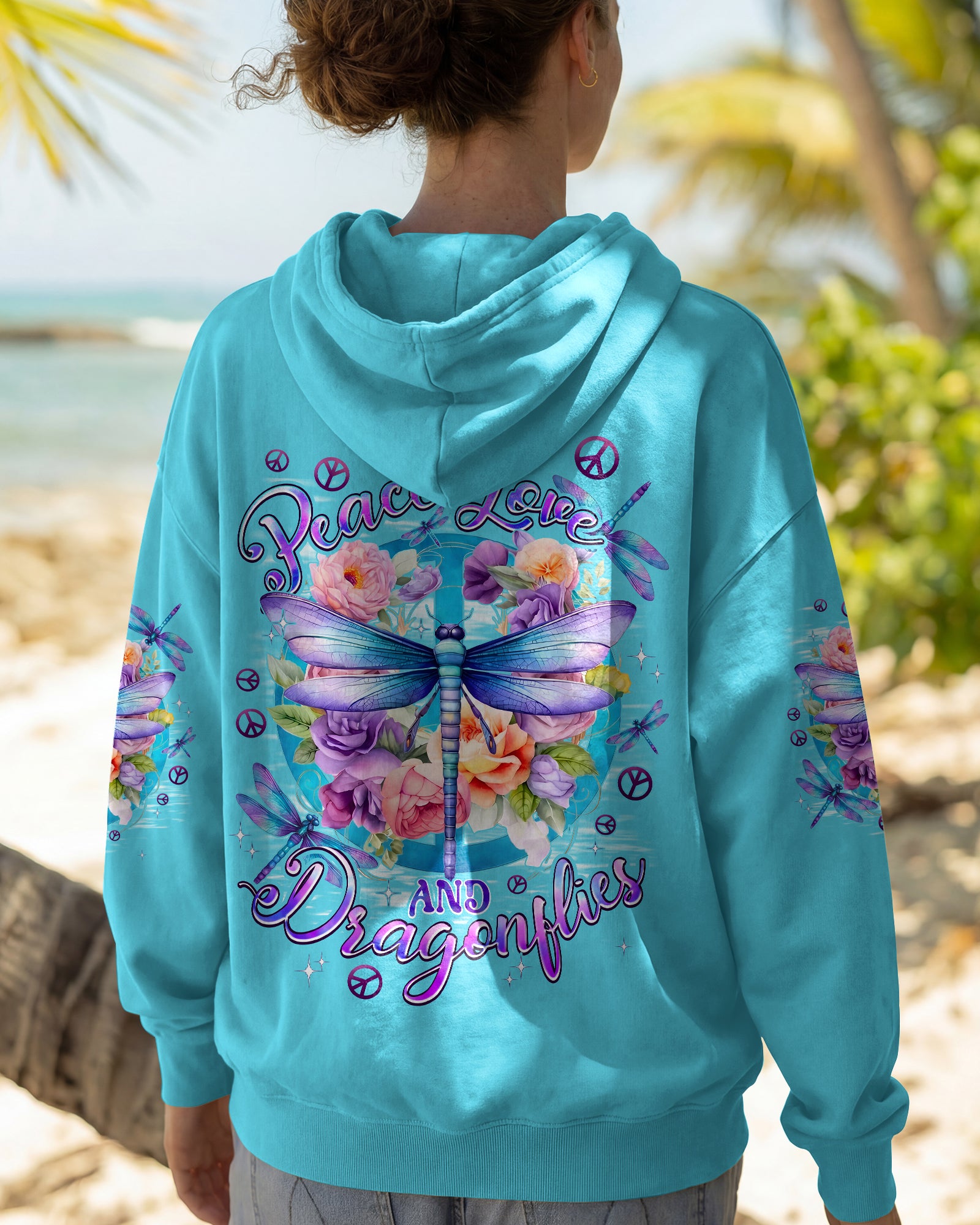 PEACE LOVE AND DRAGONFLIES ALL OVER PRINT - TYPQ2306262