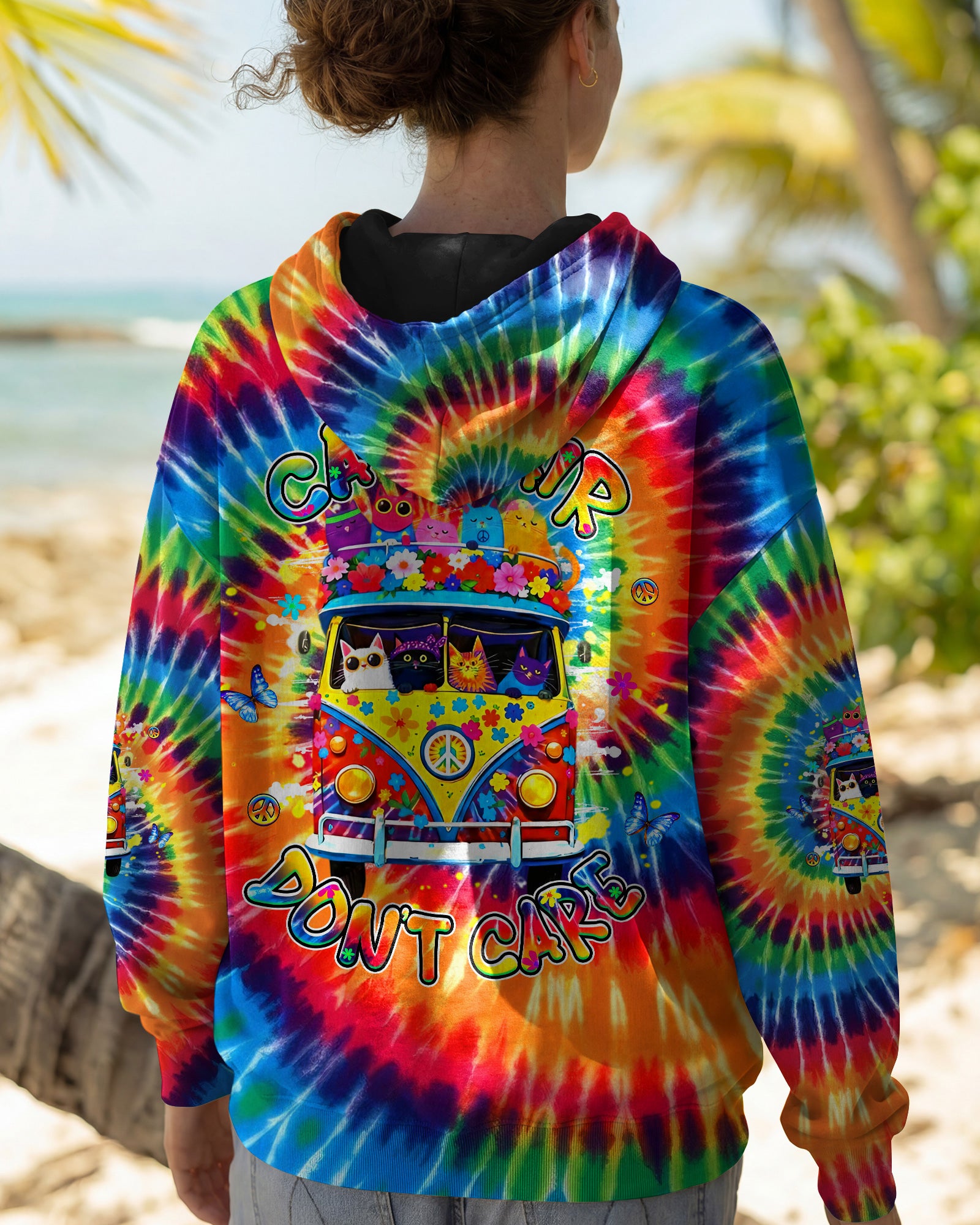 CAT HAIR DON’T CARE ALL OVER PRINT - YHHG0502261