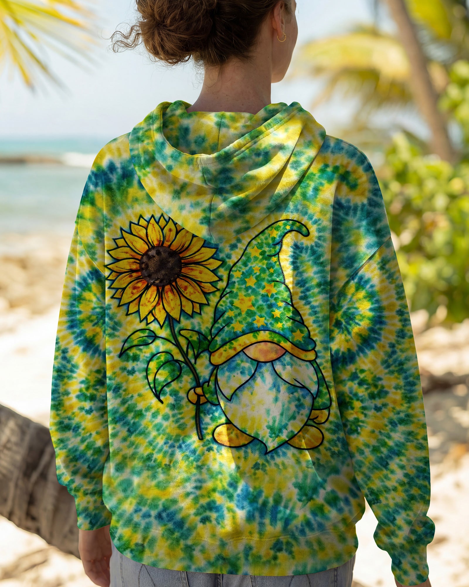 SUNFLOWER GNOME SWIRL ALL OVER PRINT - TLHN2403363
