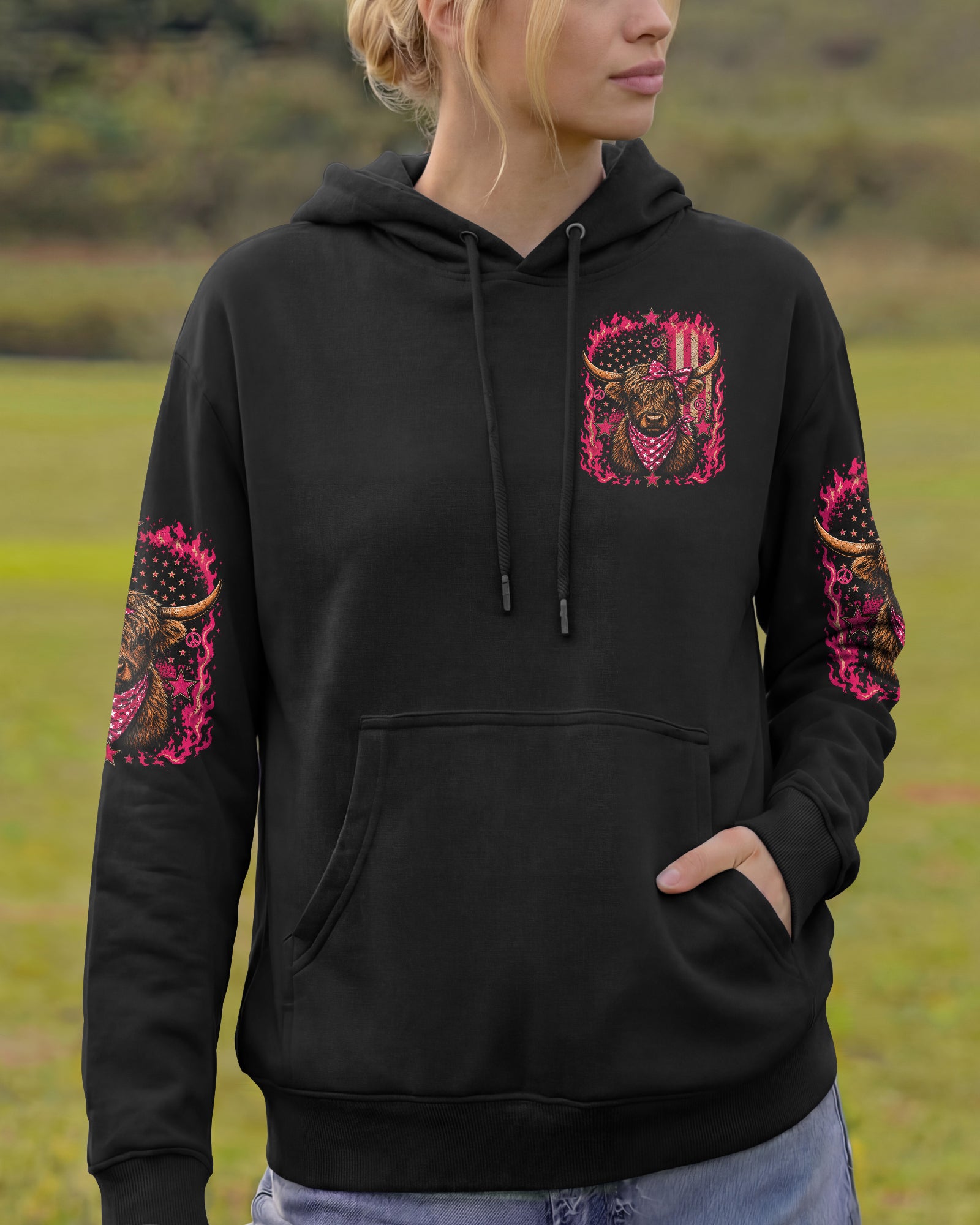 LAND OF THE FREE COW ALL OVER PRINT - TLHN0506261