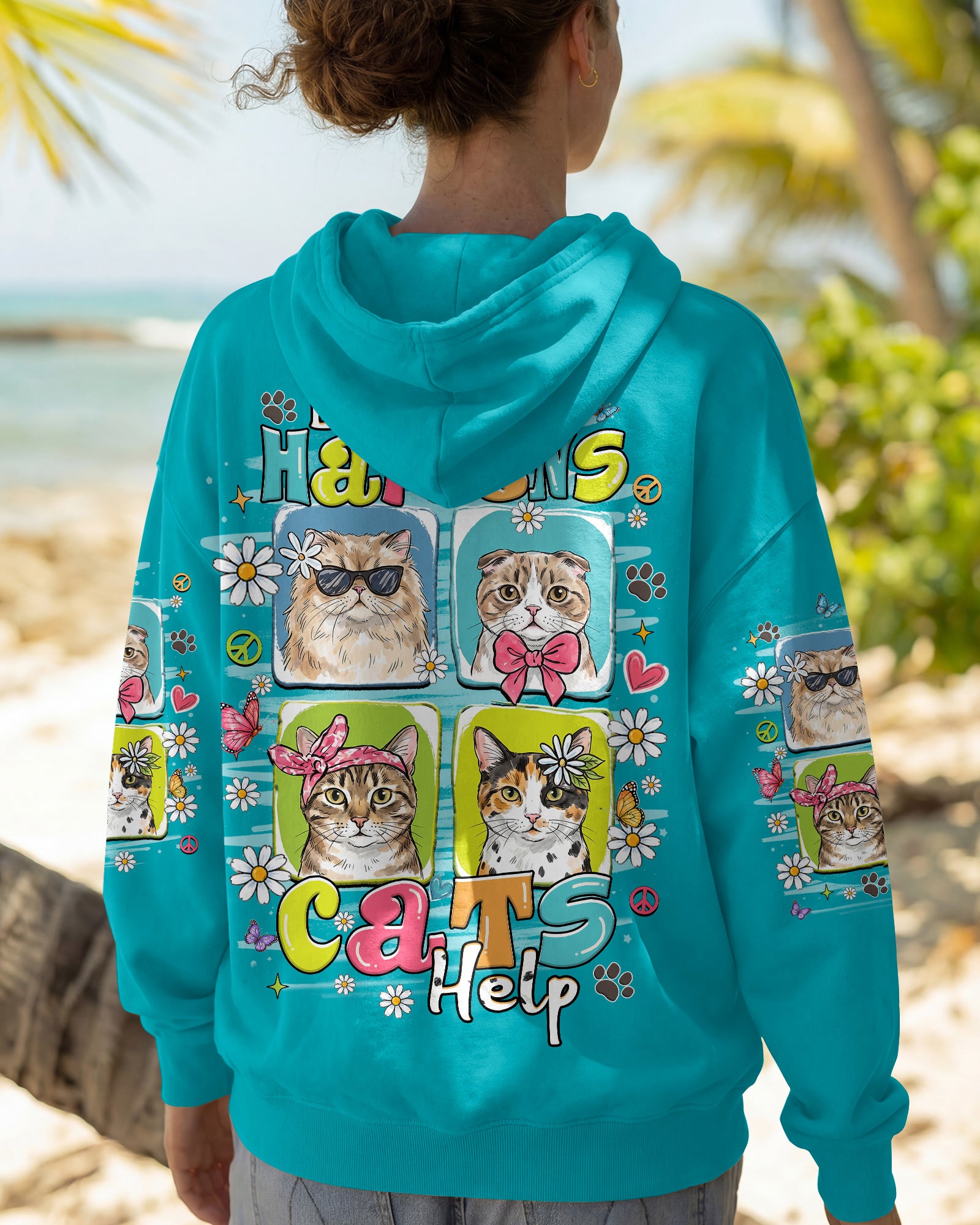 LIFE HAPPENS CATS HELP ALL OVER PRINT - TLHN2907264