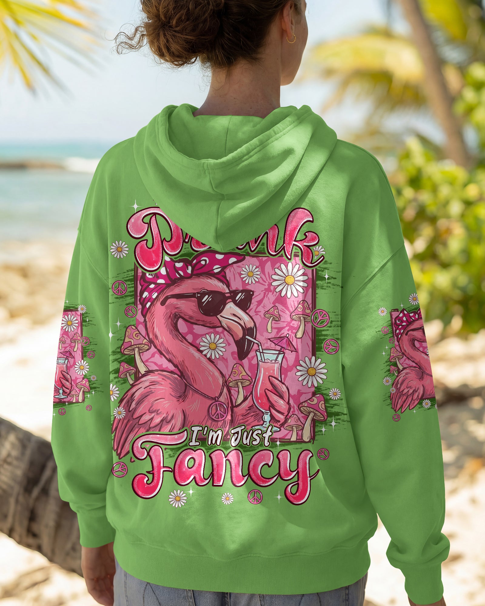 I'M NOT DRUNK I'M JUST FANCY FLAMINGO ALL OVER PRINT - TYPQ1607261