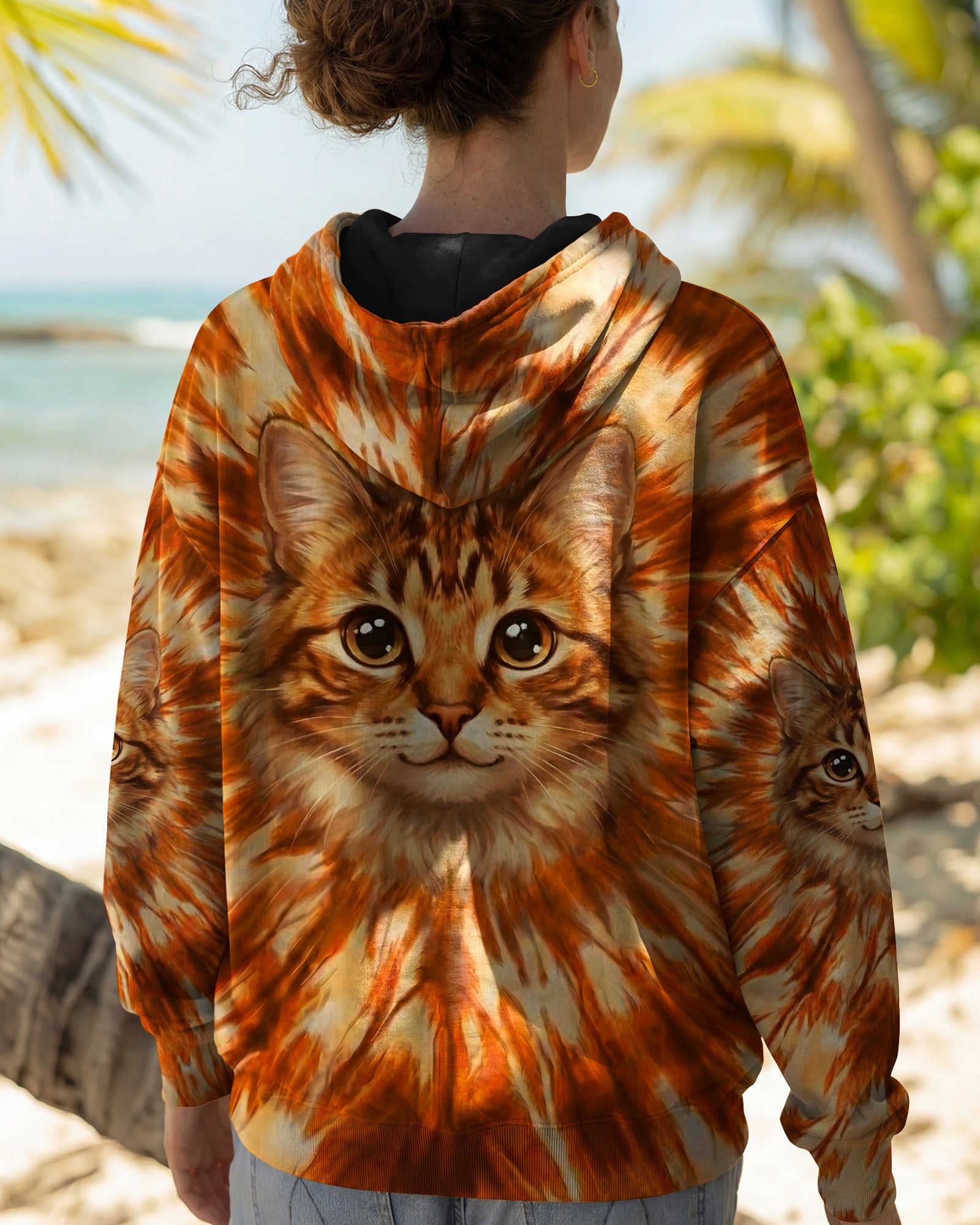 ORANGE AURA CAT ALL OVER PRINT - TYPQ2602262