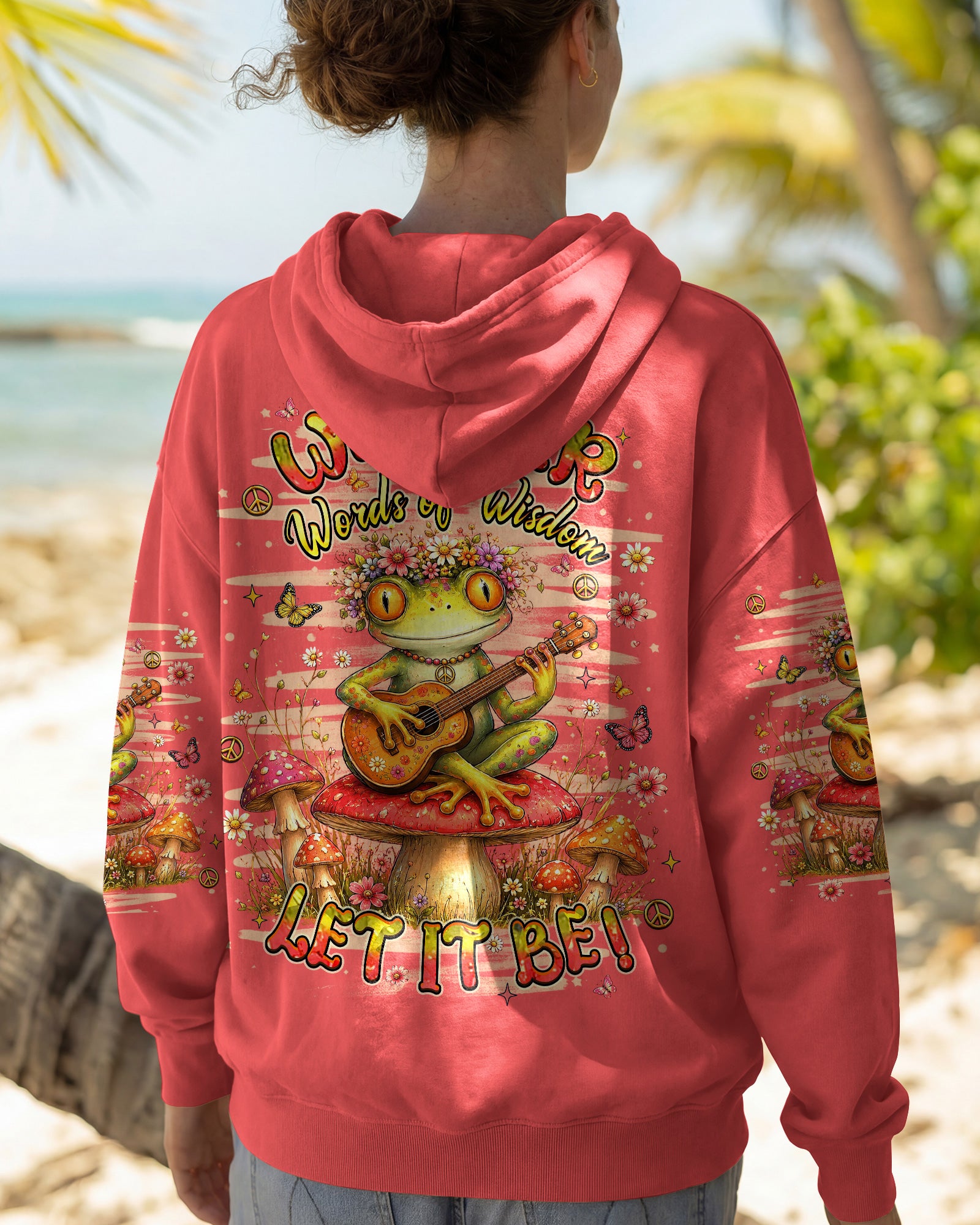 WHISPER WORDS OF WISDOM LET IT BE FROG ALL OVER PRINT  - TLHN0107264