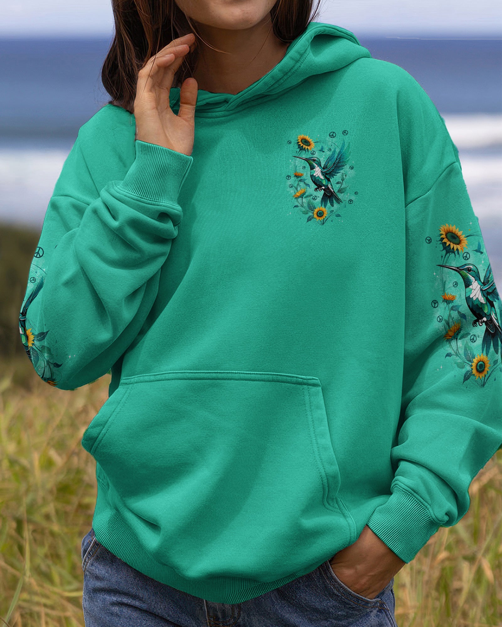 JUST BREATHE HUMMINGBIRD ALL OVER PRINT - TYPQ2702262