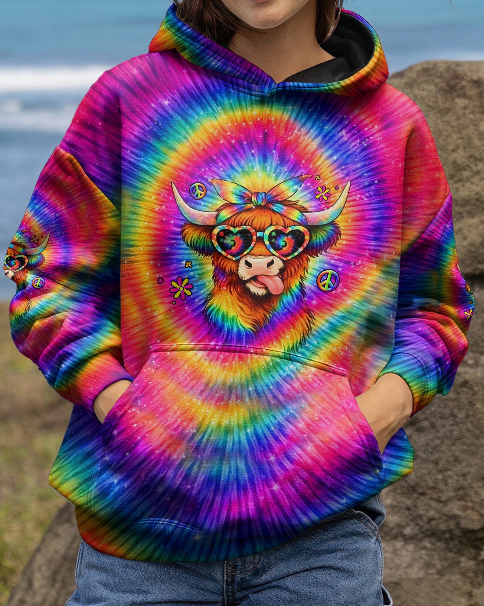 APPARENTLY I HAVE AN ATTITUDE WHO KNEW COW ALL OVER PRINT - YHHG2502262