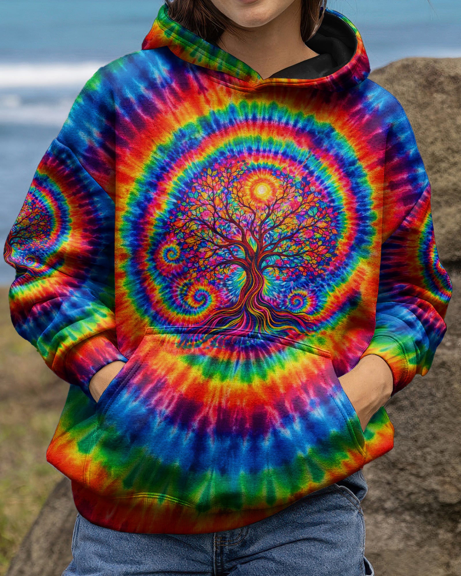 TREE LIFE COLORFUL SWIRL ALL OVER PRINT - TLTW2602262