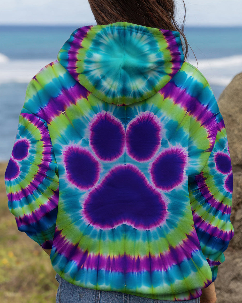 PAW PRINT TIE DYE ALL OVER PRINT - TYQY1612252