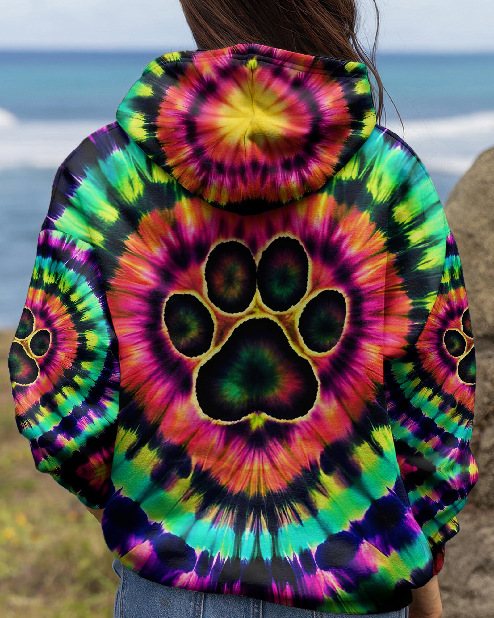 NEON COLORFUL PAW ALL OVER PRINT - TYQY2502261