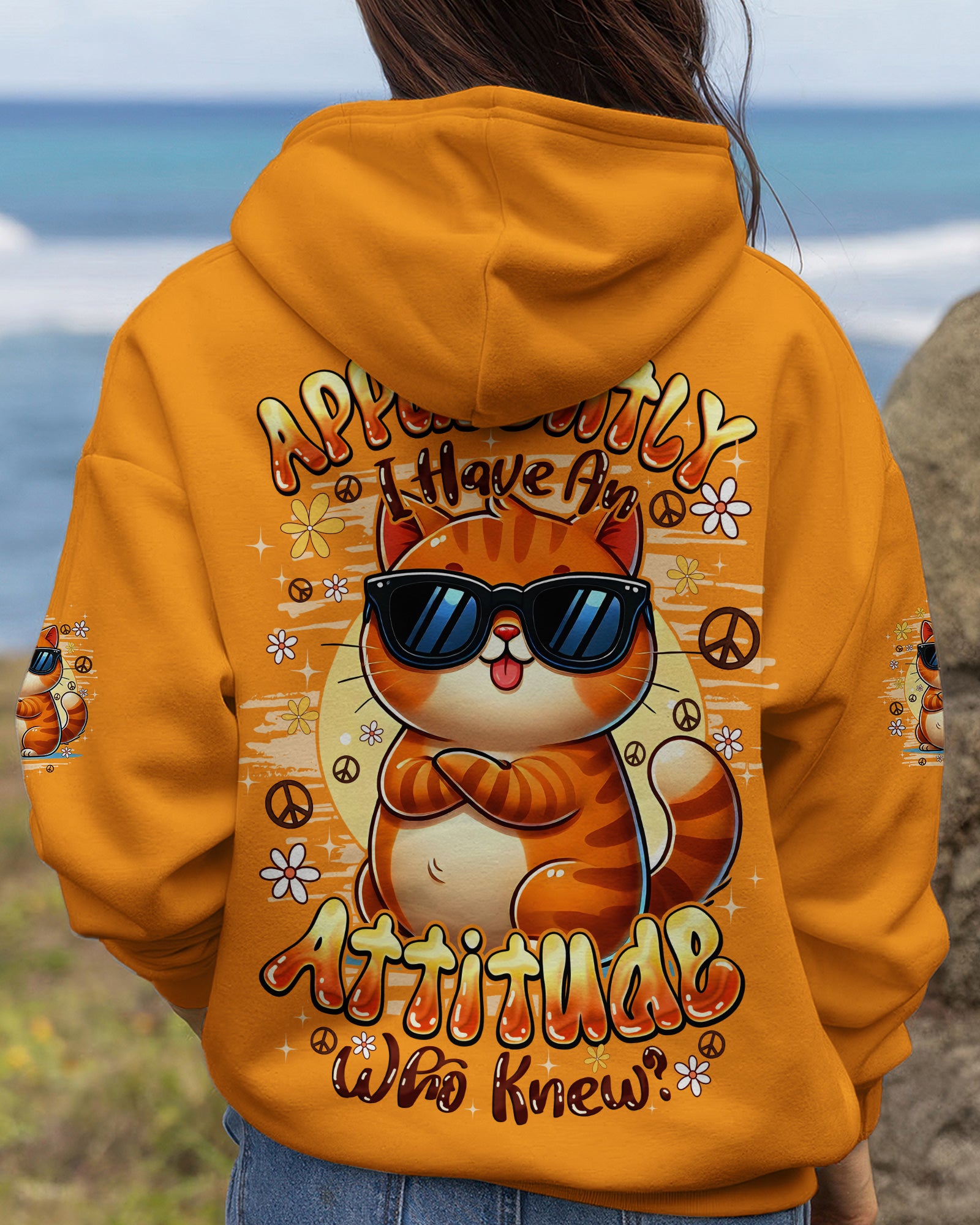 APPARENTLY I HAVE AN ATTITUDE WHO KNEW CAT ALL OVER PRINT - TYQY1202263