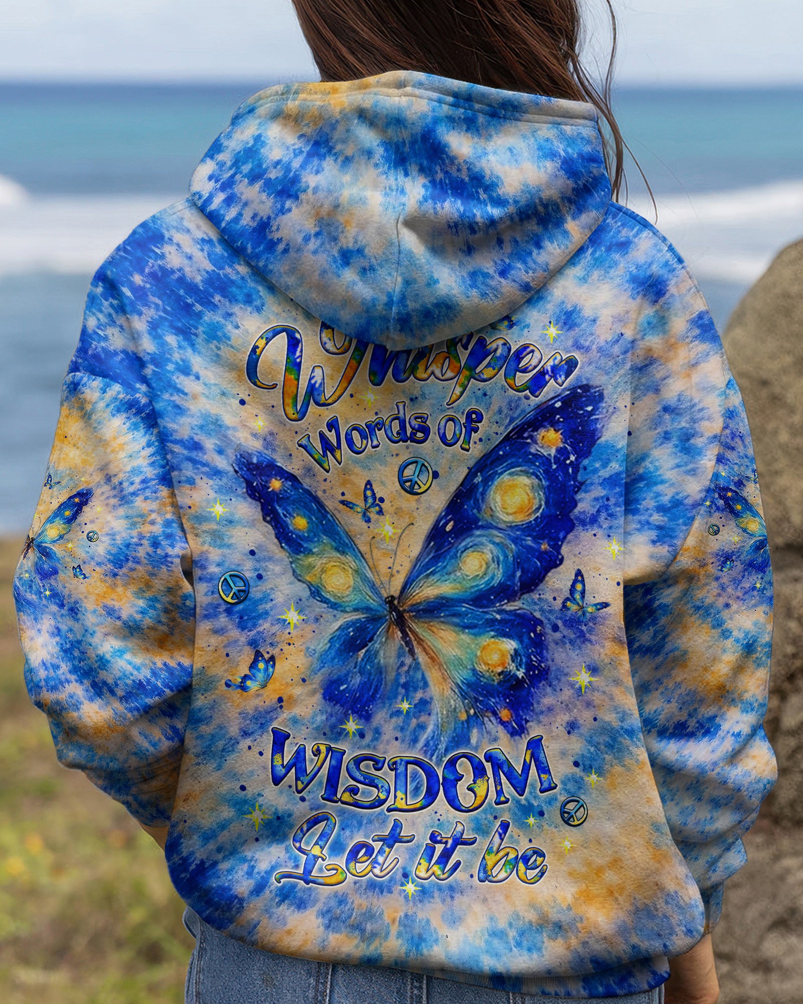 WHISPER WORDS OF WISDOM LET IT BE BUTTERFLY ALL OVER PRINT - YHLT2702262