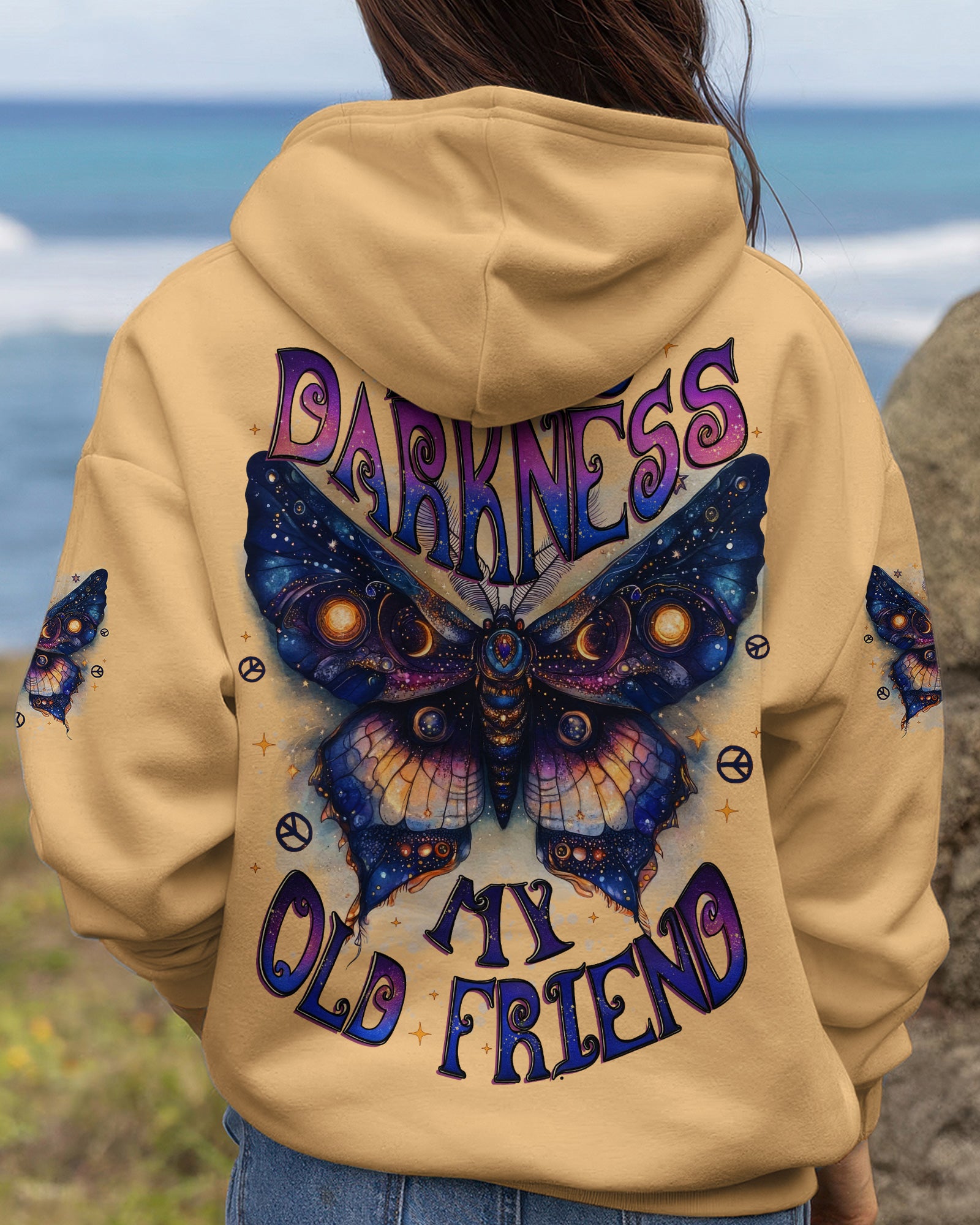 HELLO DARKNESS MY OLD FRIEND BUTTERFLY ALL OVER PRINT - TYTD0302251