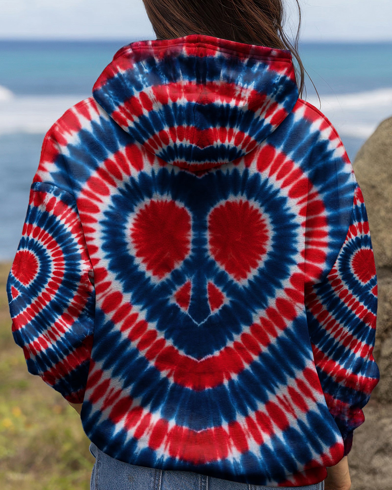 RED WHITE AND BLUE HEART PEACE ALL OVER PRINT - TYPQ1803262