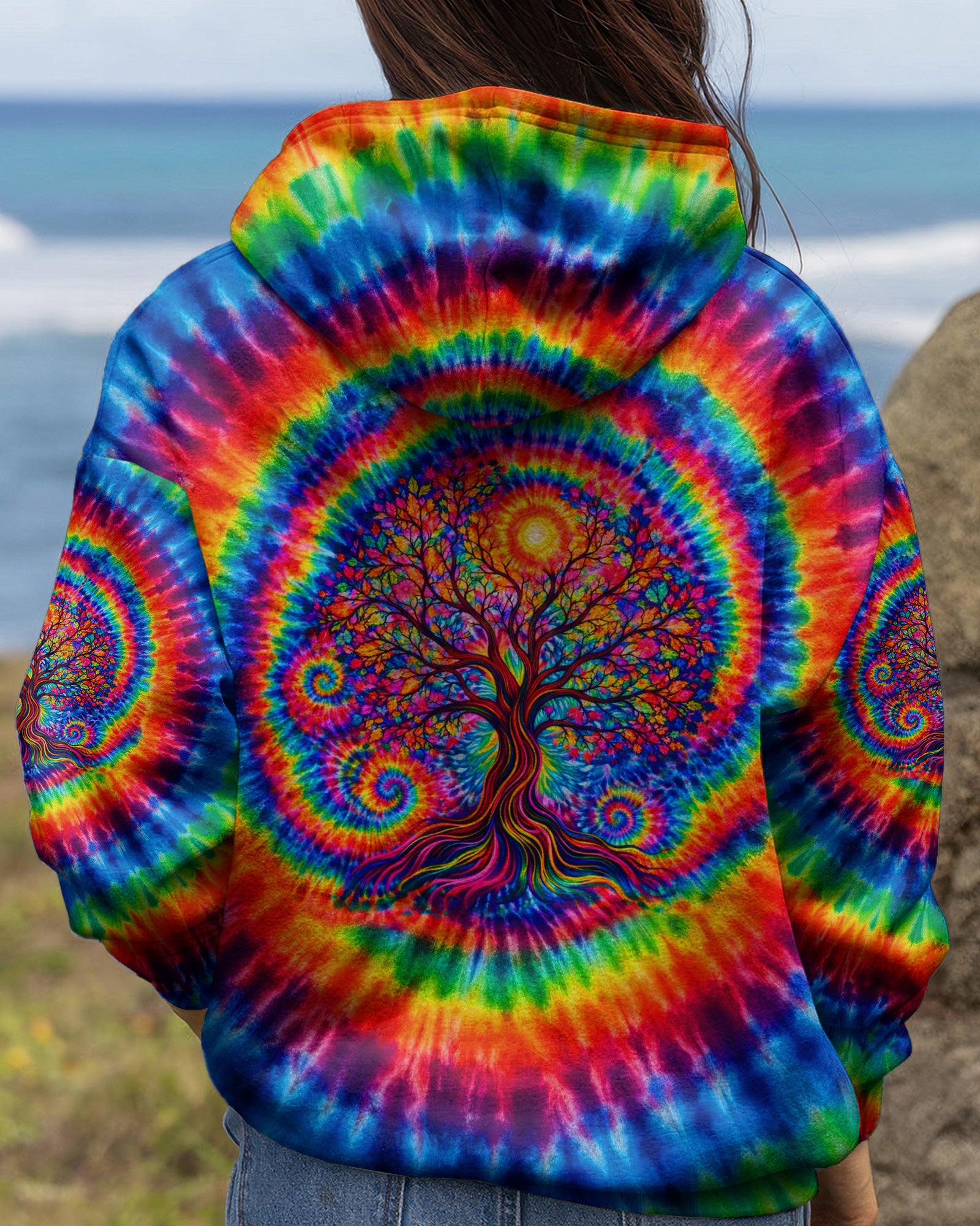 TREE LIFE COLORFUL SWIRL ALL OVER PRINT - TLTW2602262