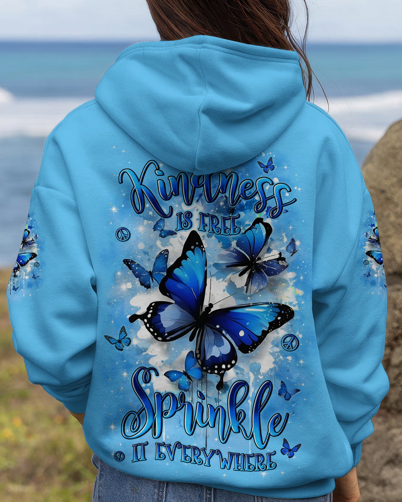 KINDNESS IS FREE SPRINKLE IT EVERYWHERE BUTTERFLIES ALL OVER PRINT - TYLN0403261