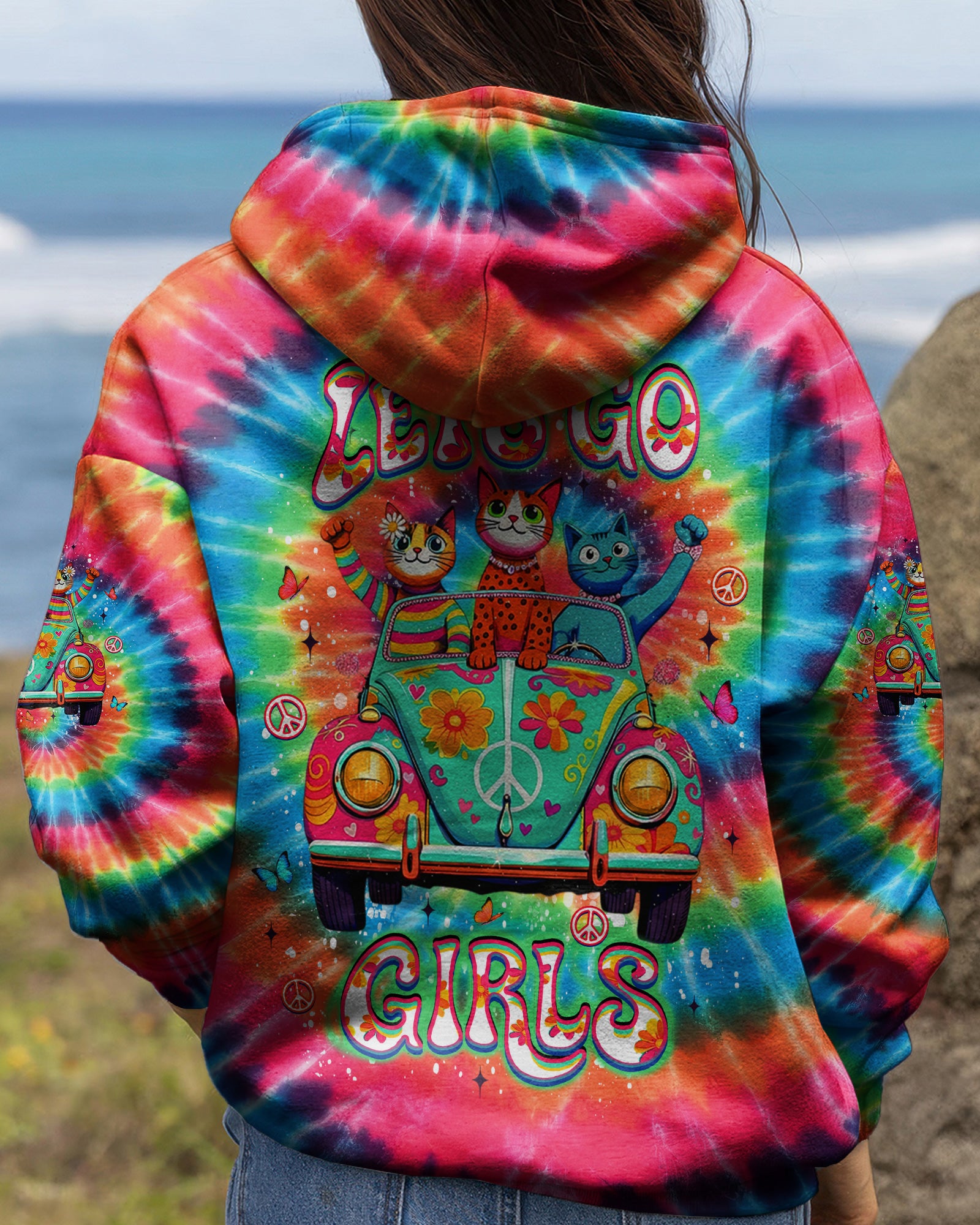 LET'S GO GIRLS CAT ALL OVER PRINT - YHLT0402262