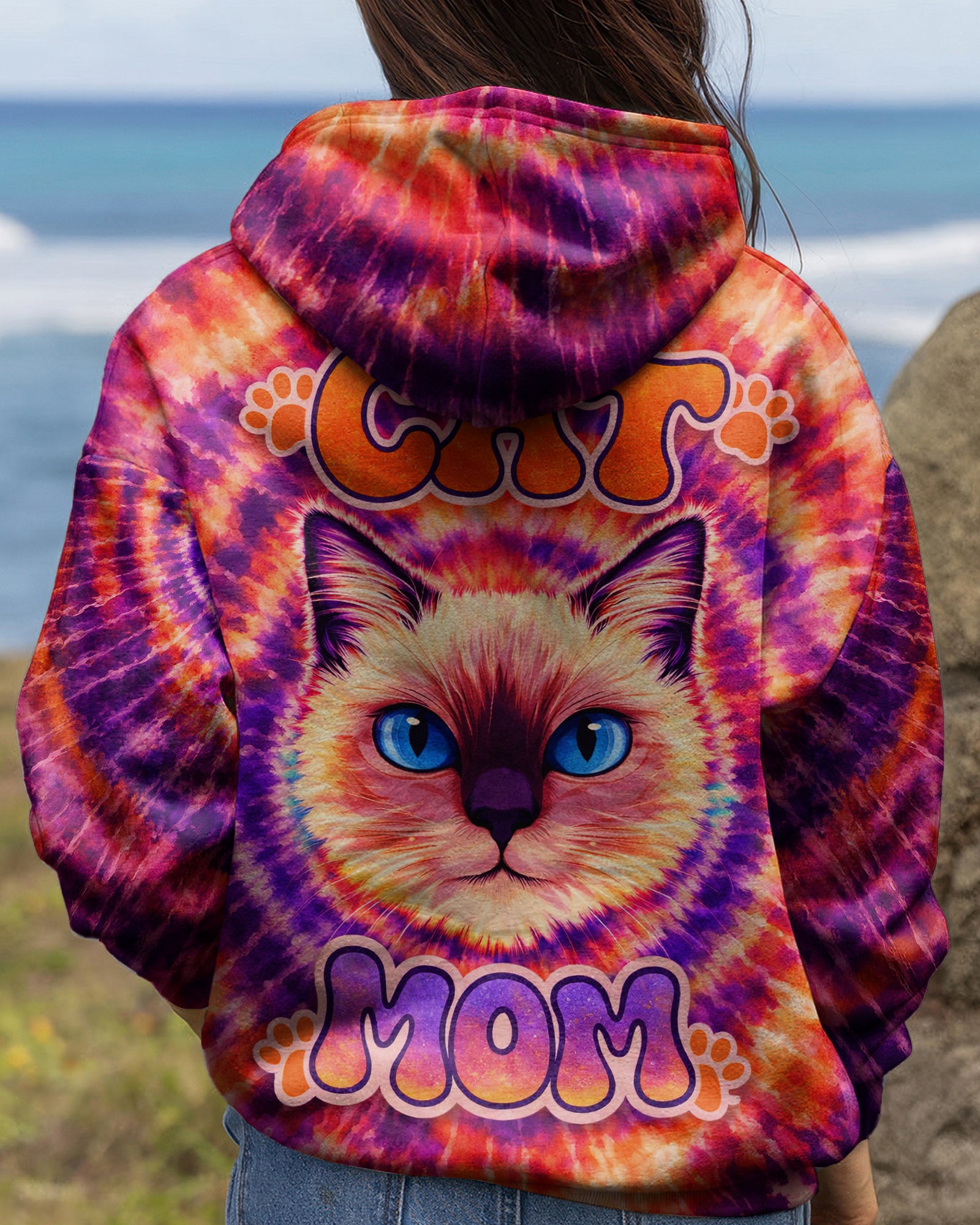 CAT MOM SWIRL ALL OVER PRINT  - TLNT0403261