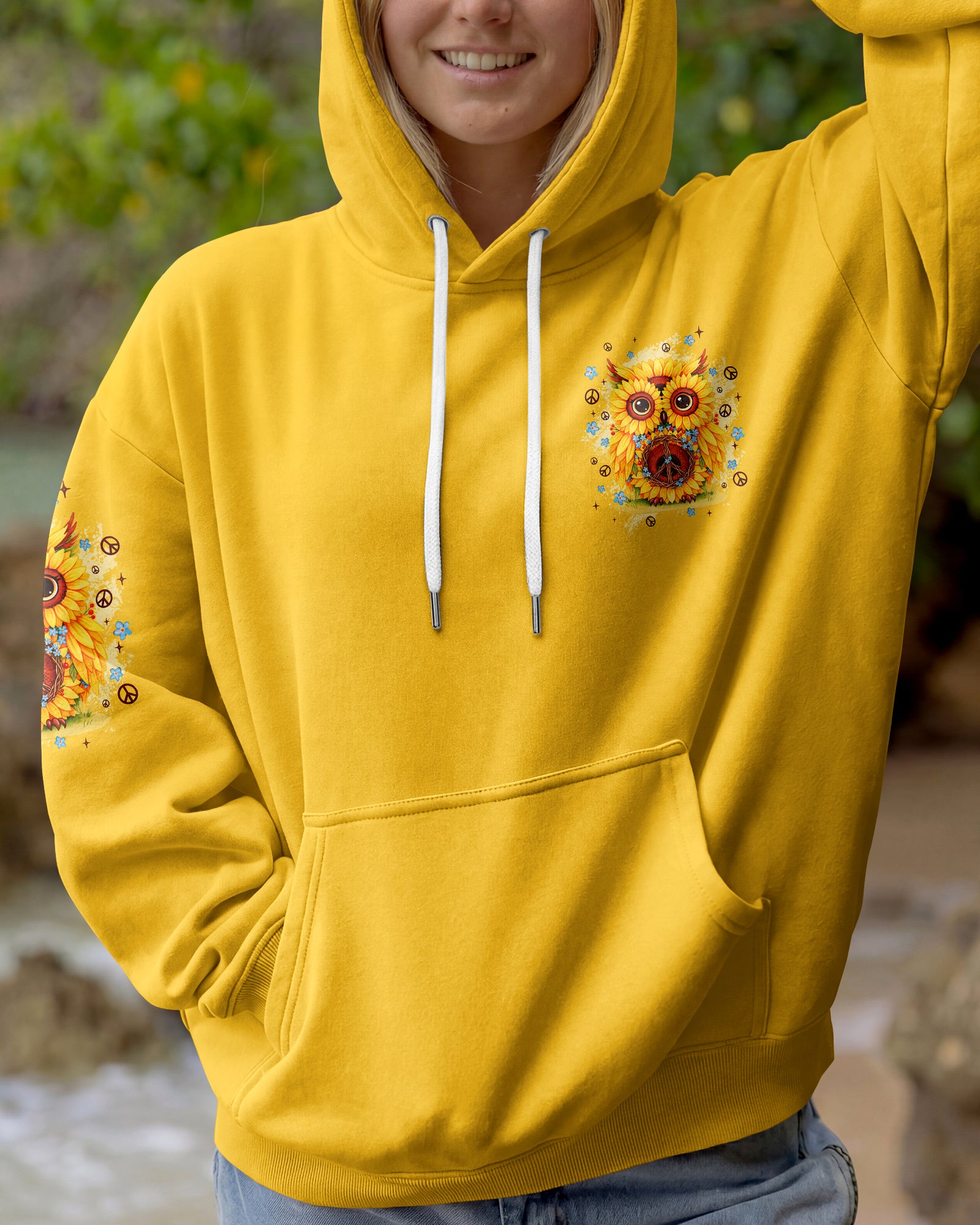 WHISPER WORDS OF WISDOM LET IT BE OWL SUNFLOWER ALL OVER PTINT - TYQY2303262